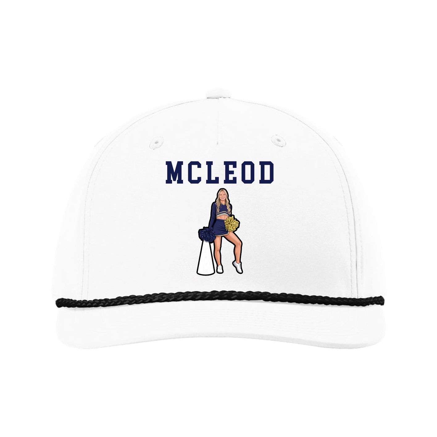 Five-Panel Classic Rope Cap — Shirsey in White