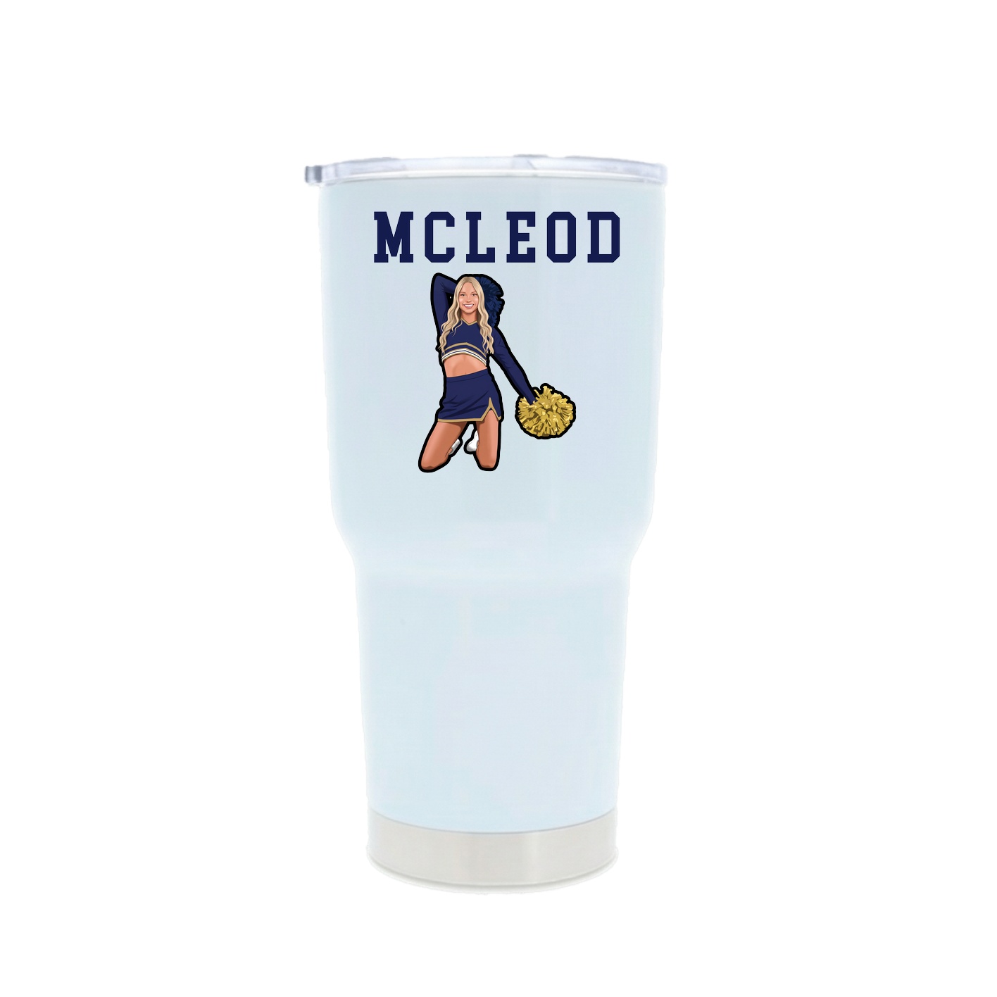 30oz Stainless Steel Tumbler — Shirsey in White