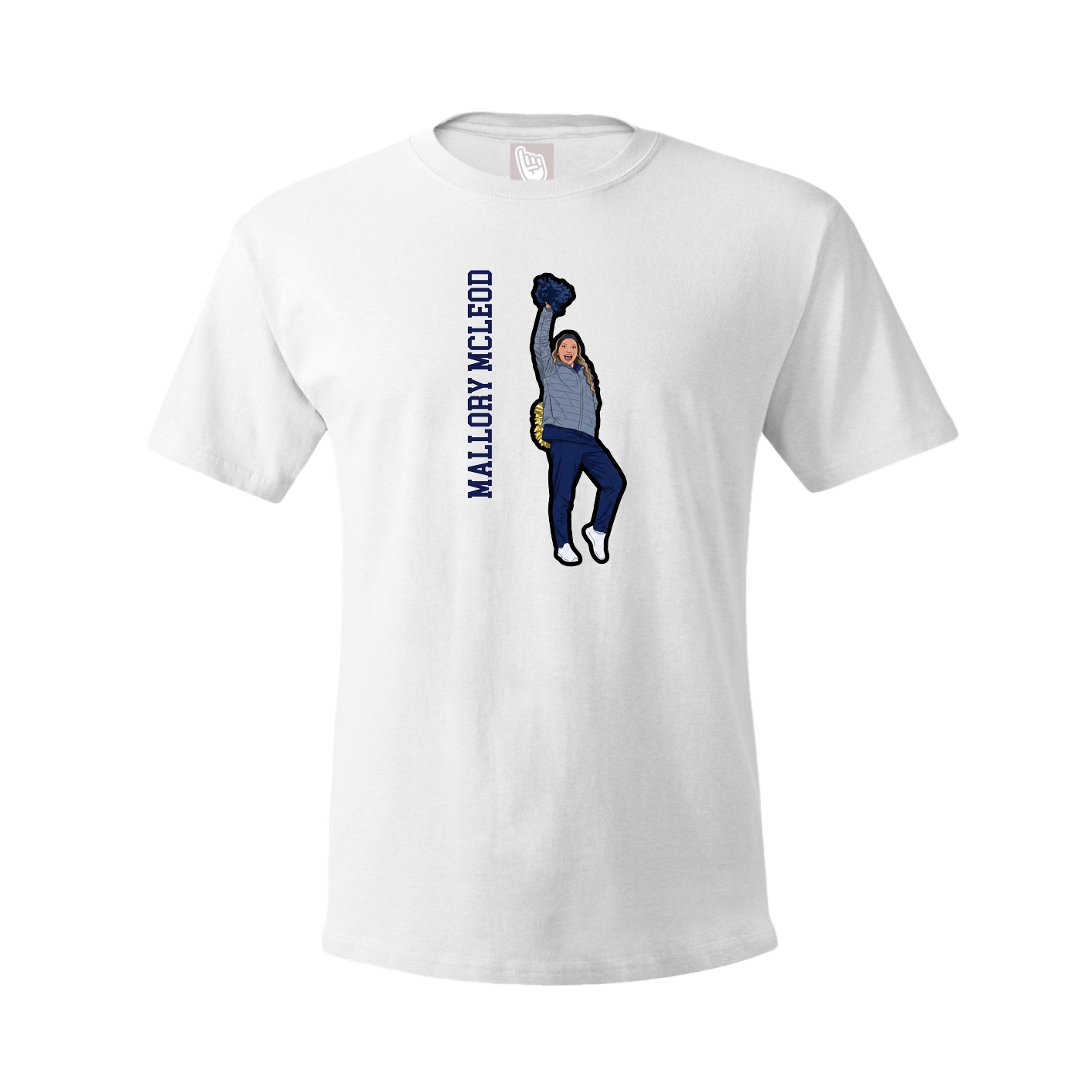 Tee — Name Vertical in White