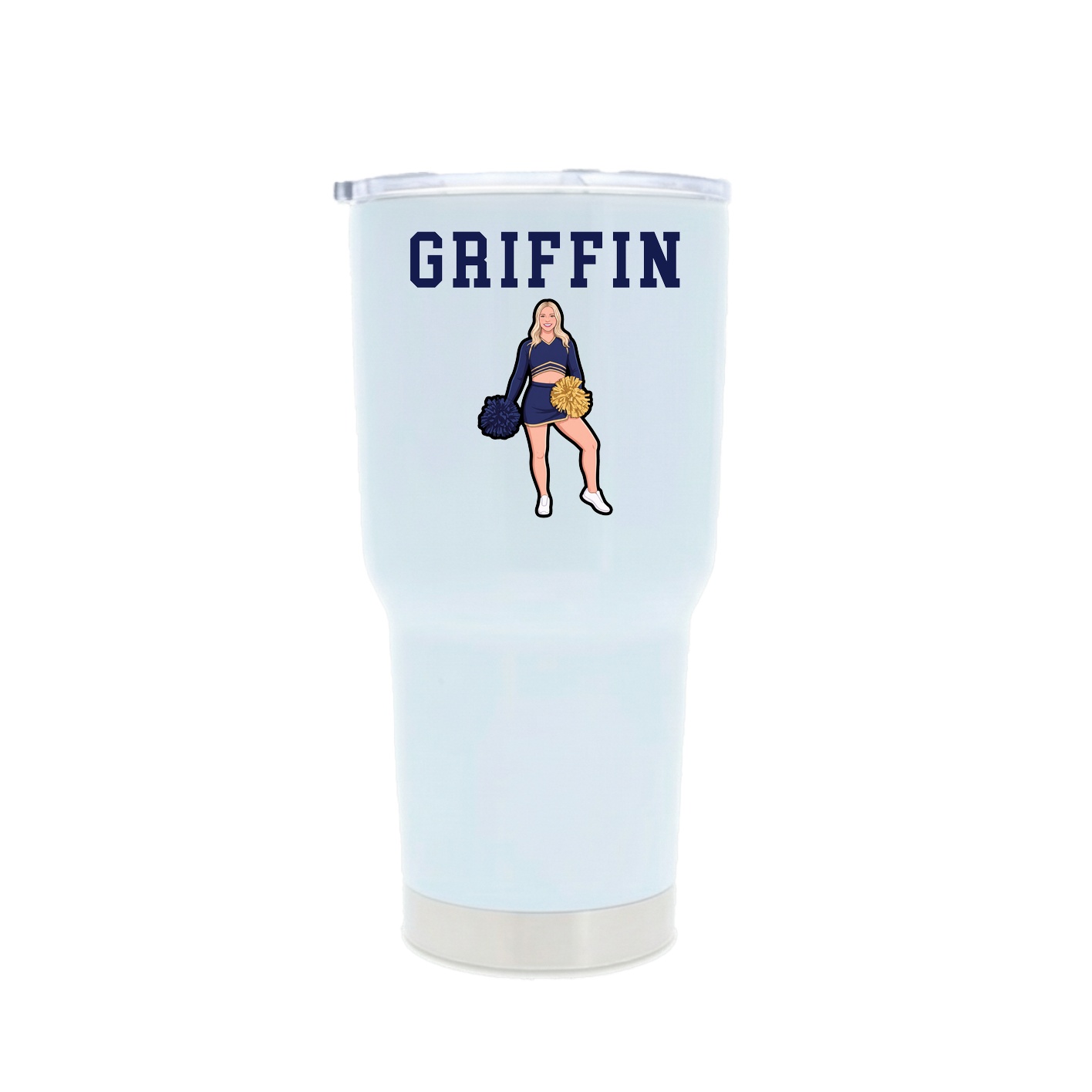 30oz Stainless Steel Tumbler — Shirsey in White