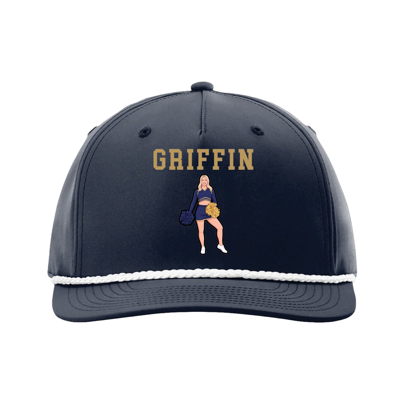 Five-Panel Classic Rope Cap — Shirsey in Navy
