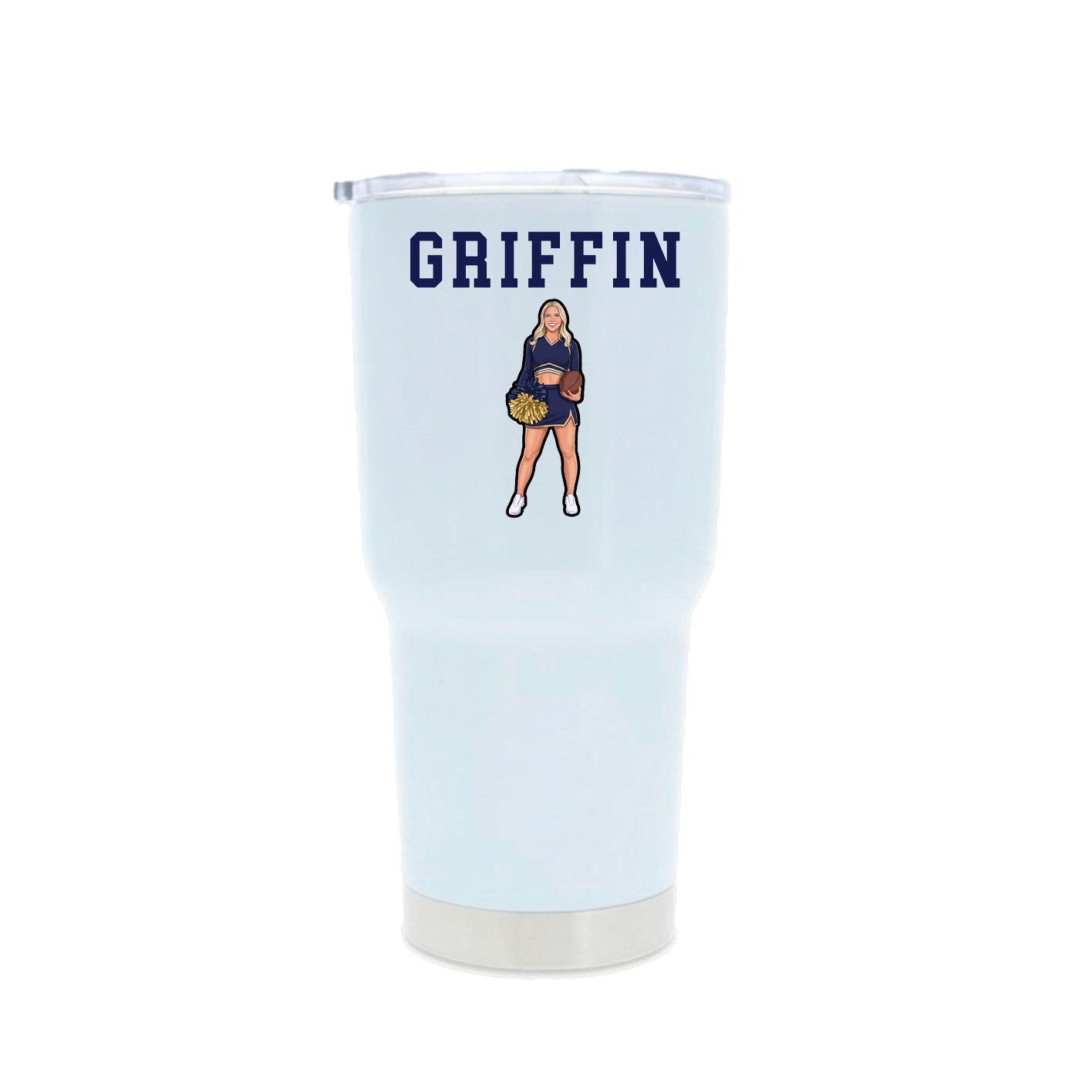 30oz Stainless Steel Tumbler — Shirsey in White