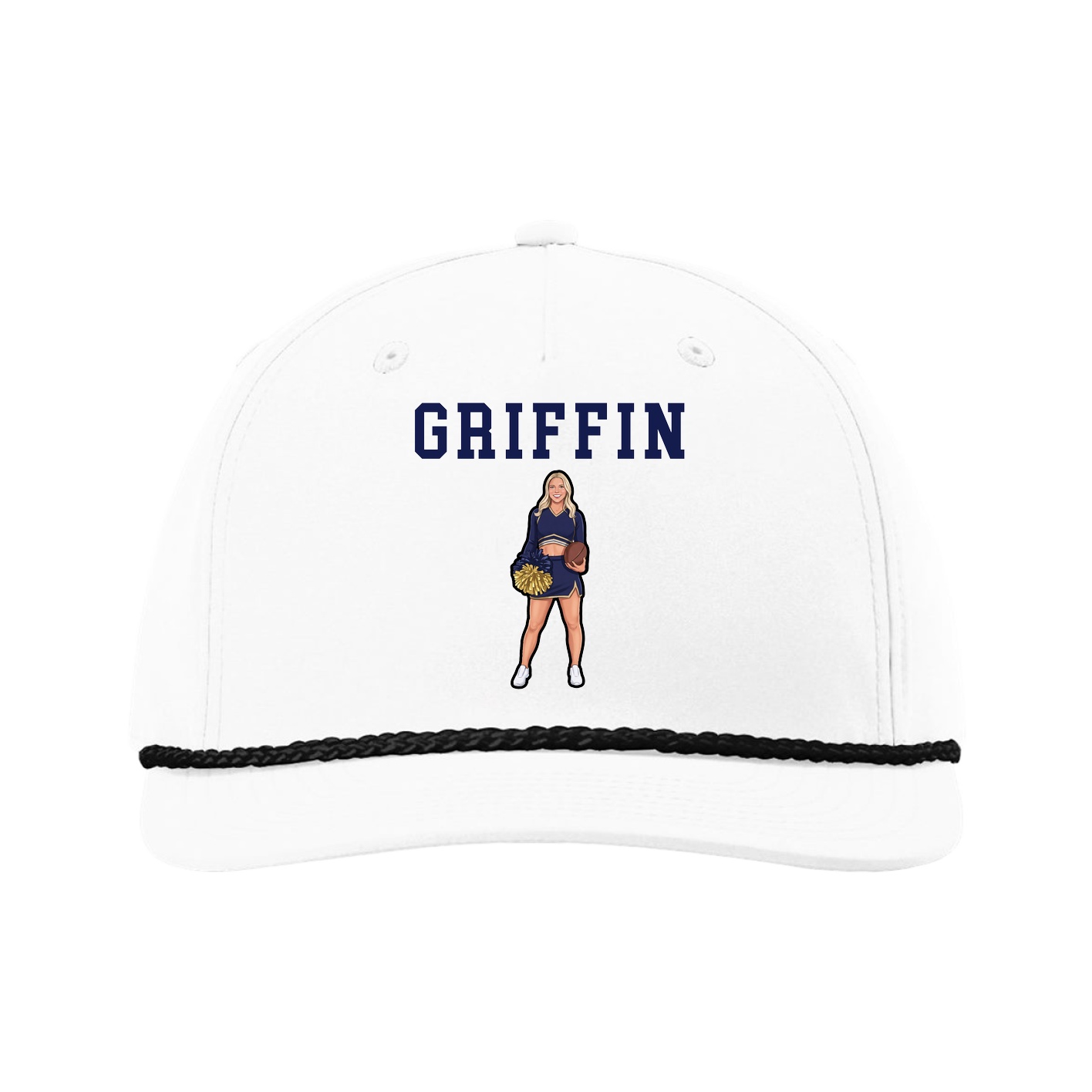 Five-Panel Classic Rope Cap — Shirsey in White