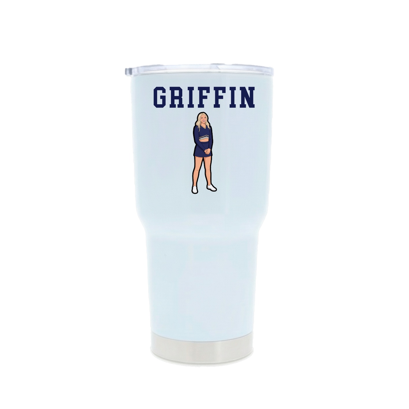 30oz Stainless Steel Tumbler — Shirsey in White