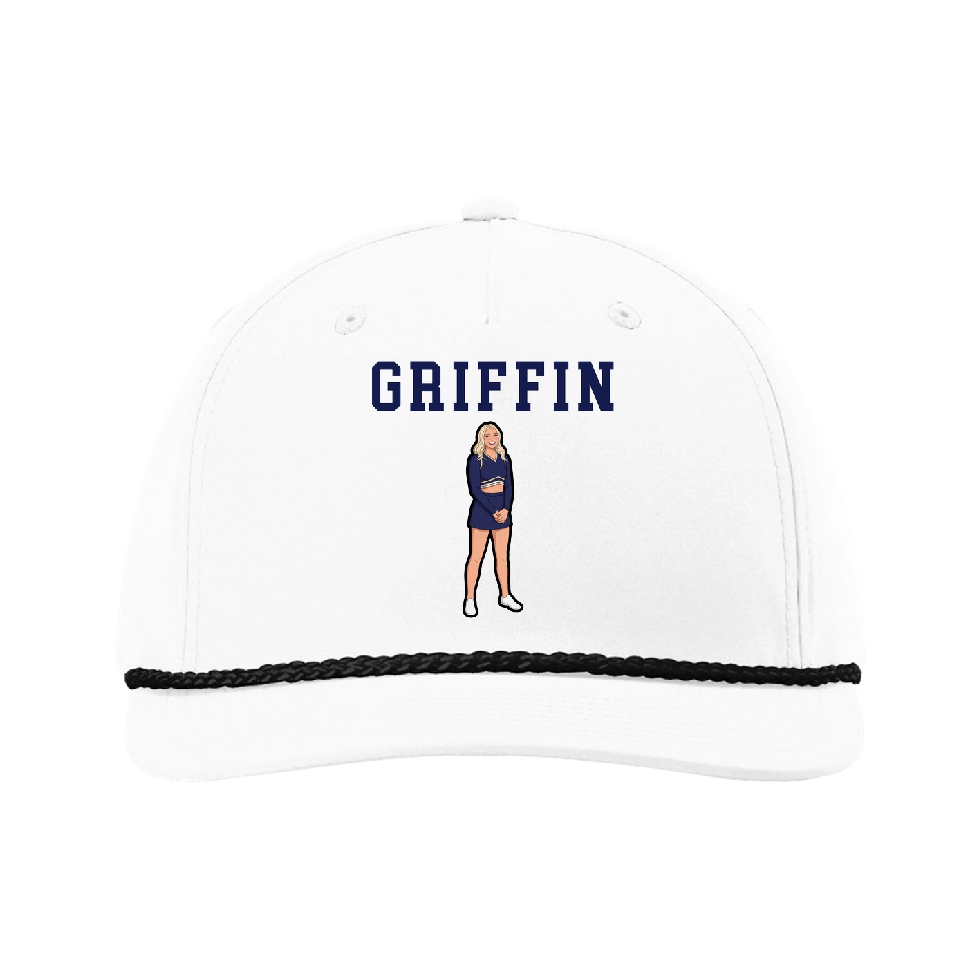 Five-Panel Classic Rope Cap — Shirsey in White