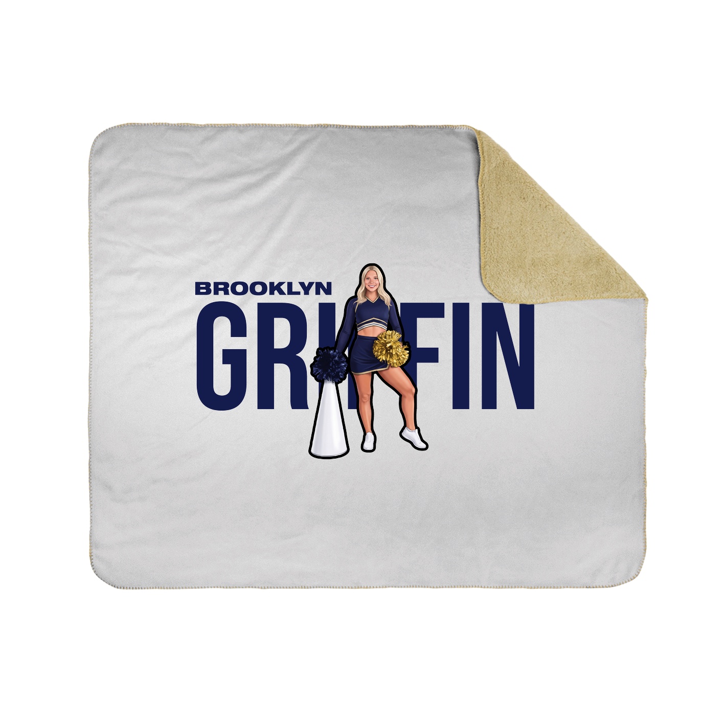 Throw Blanket — Player Name in White