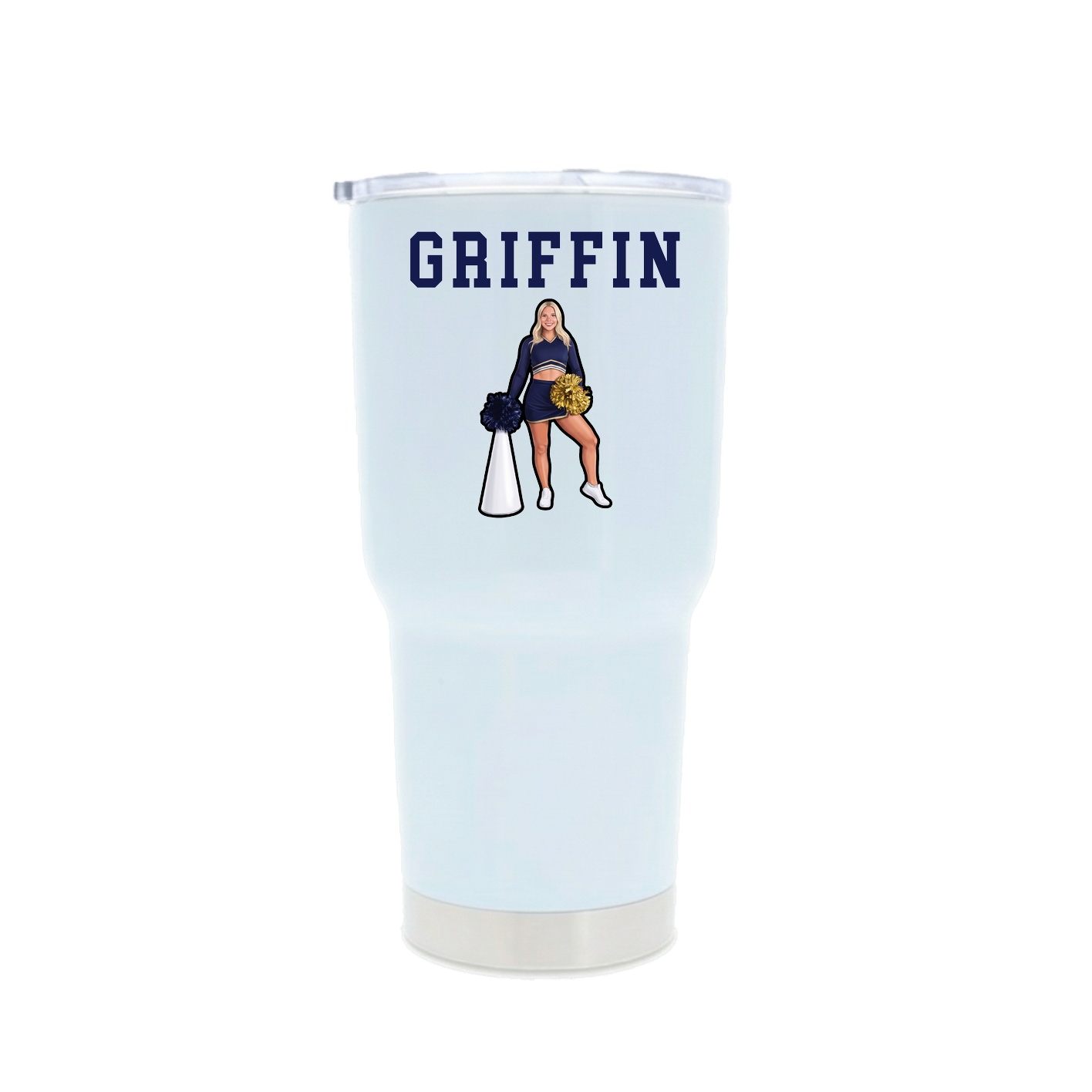 30oz Stainless Steel Tumbler — Shirsey in White