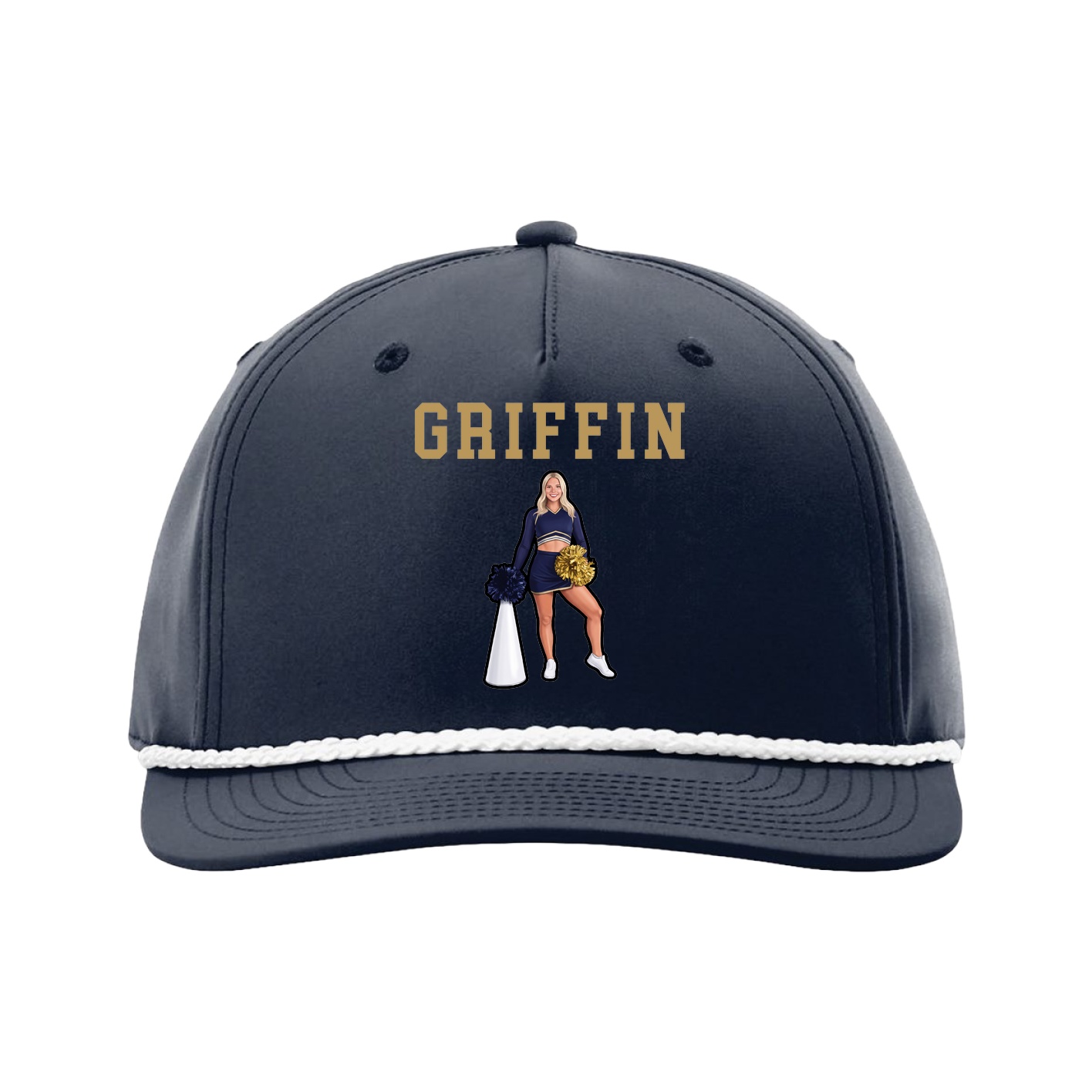 Five-Panel Classic Rope Cap — Shirsey in Navy
