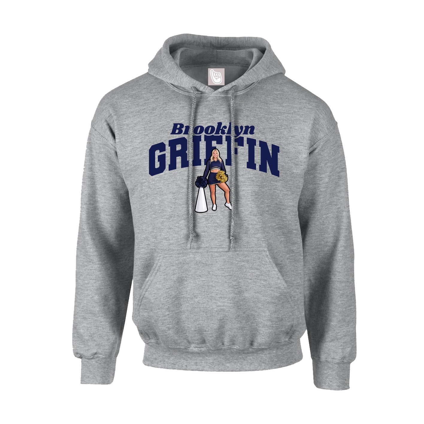 Youth Hoodie — Signature Arch in Grey