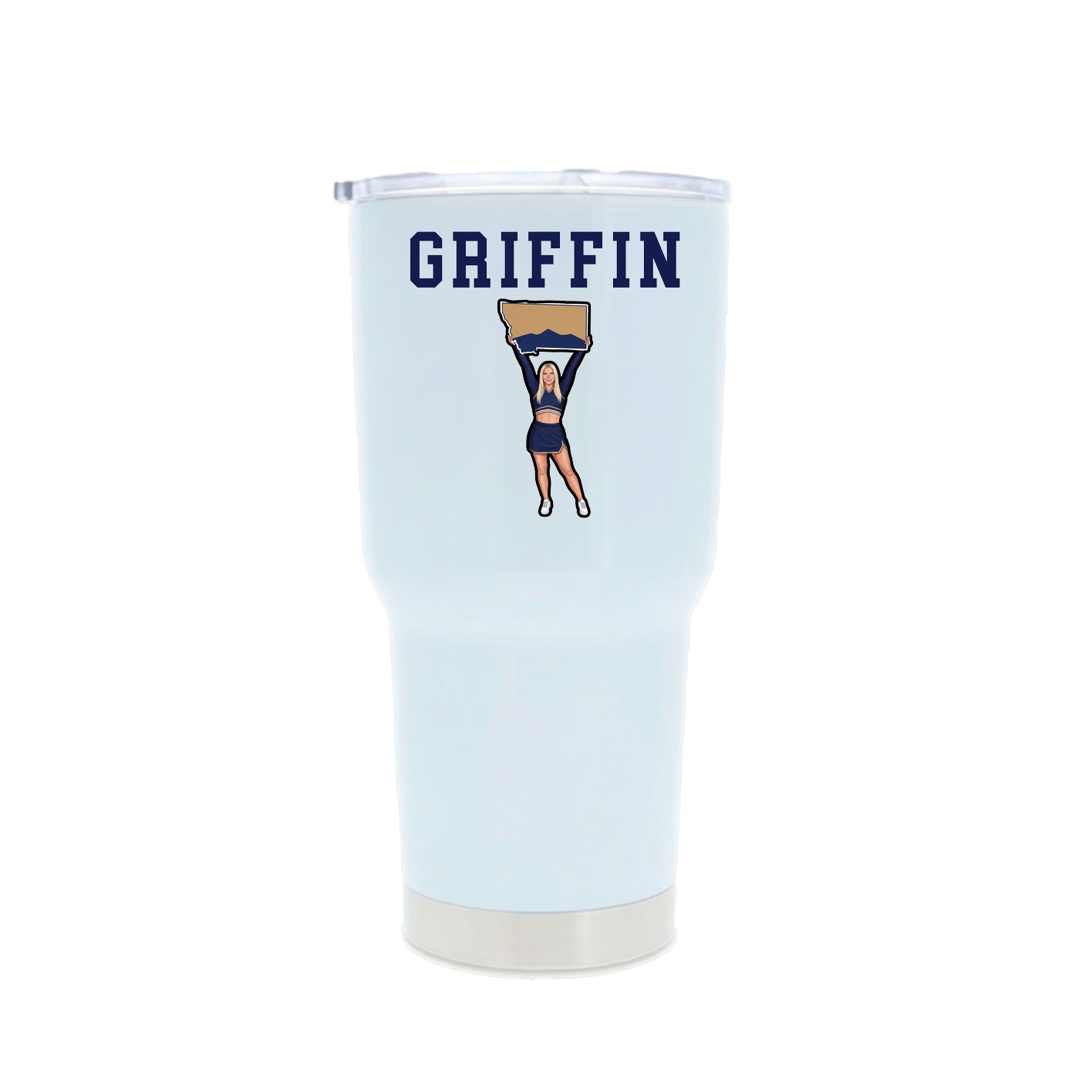 30oz Stainless Steel Tumbler — Shirsey in White