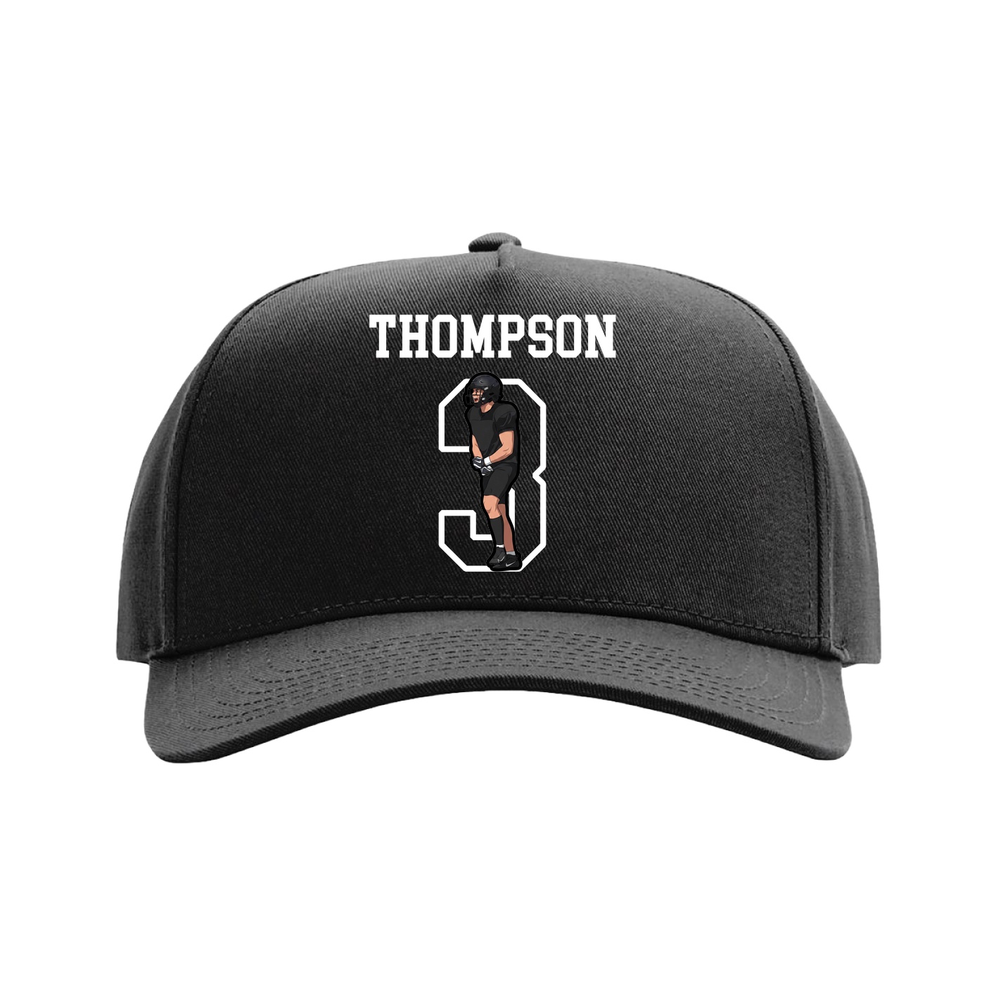 Full Fabric Five-Panel Champ Cap — Shirsey in Black