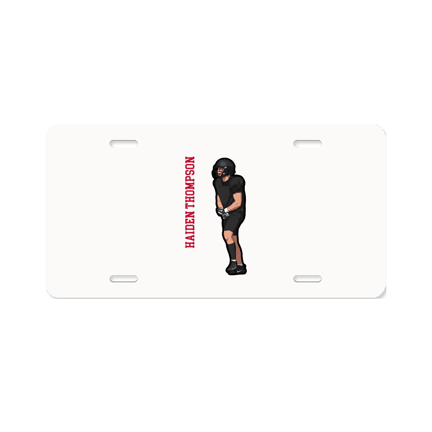 License Plate — Name Vertical in Classic