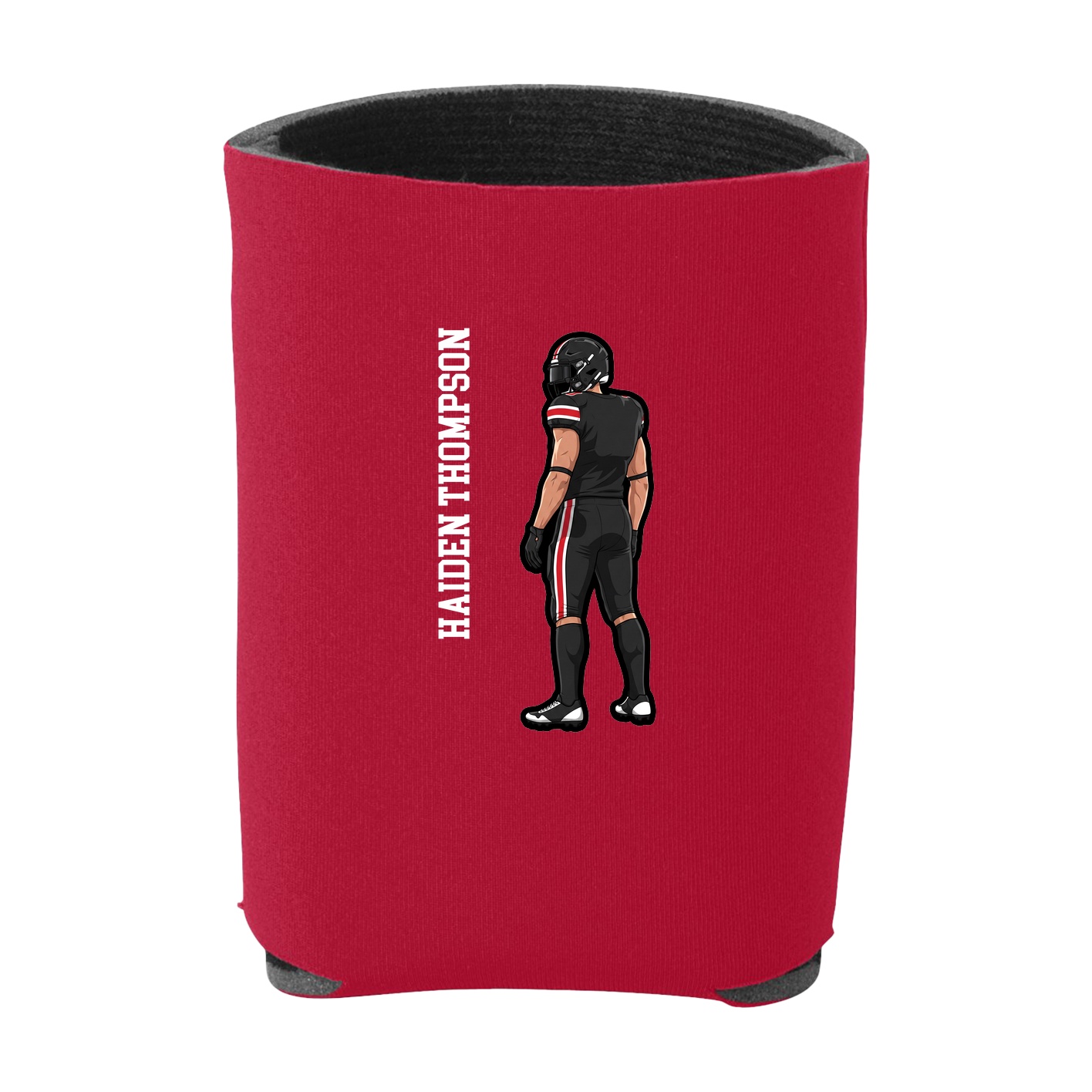 Can Holder — Name Vertical in Red