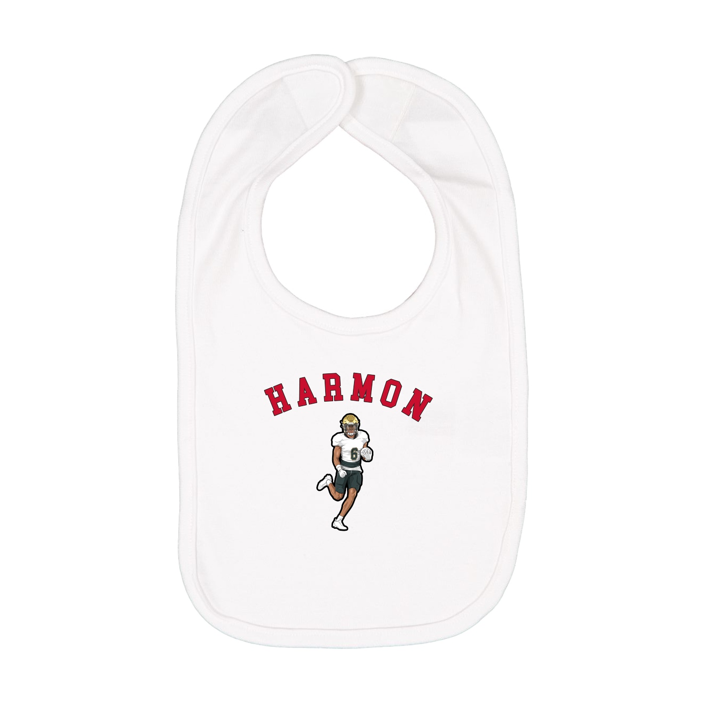 Infant Bib — Shirsey Arch in White