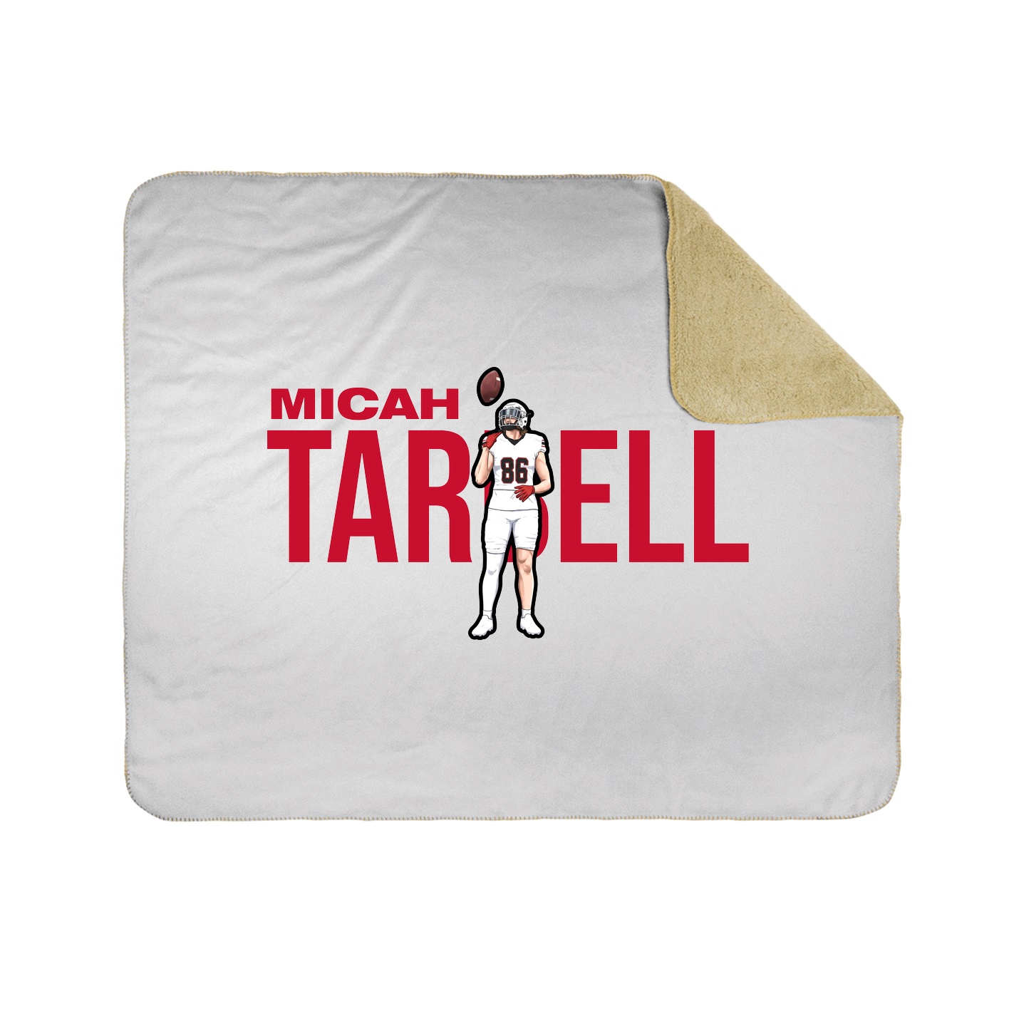 Throw Blanket — Player Name in White