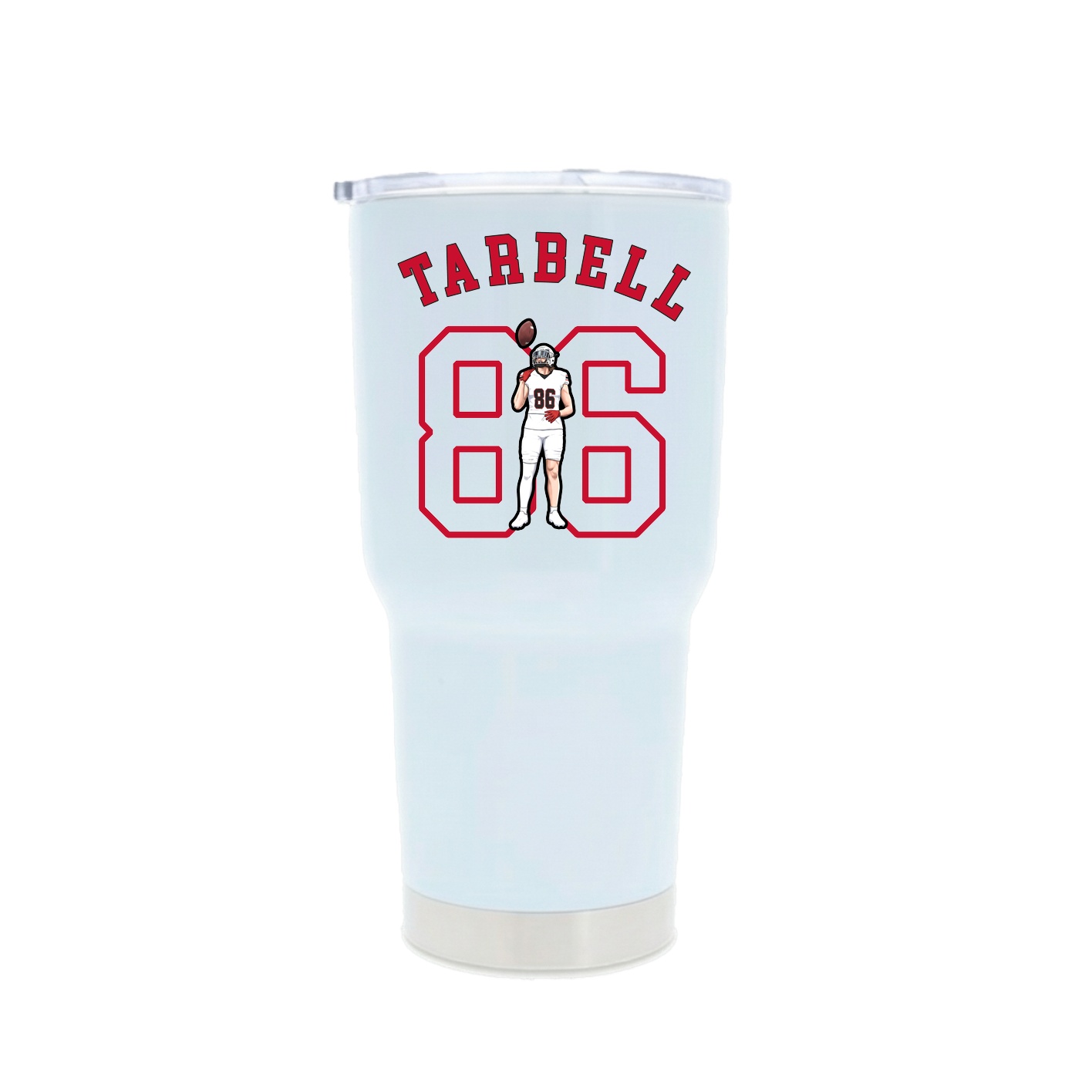 30oz Stainless Steel Tumbler — Shirsey Arch in White