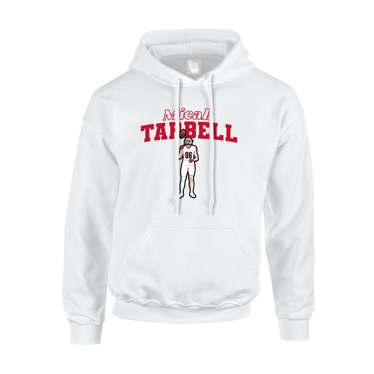 Hoodie — Name Arch in White