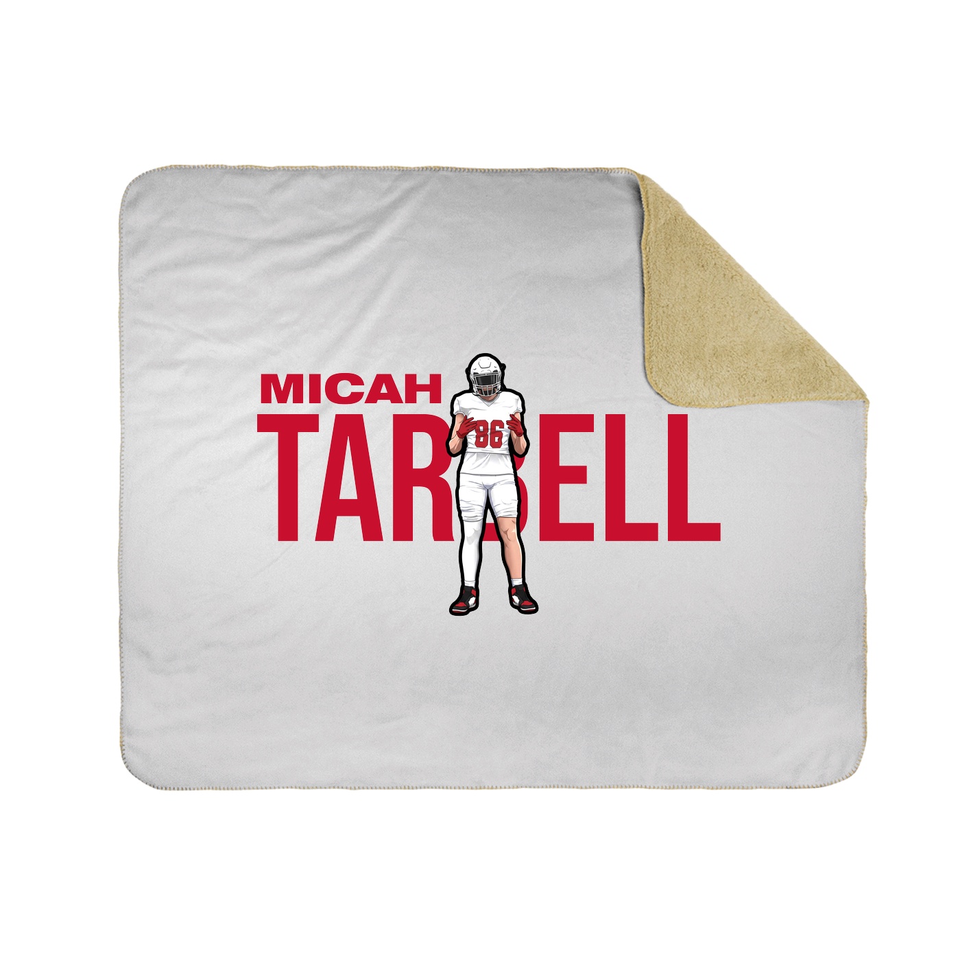 Throw Blanket — Player Name in White