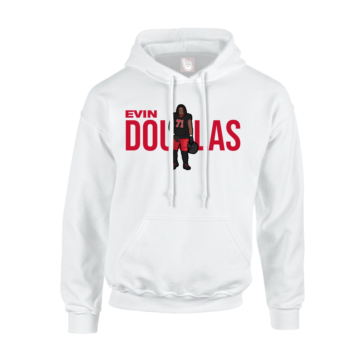 Youth Hoodie — Player Name in White