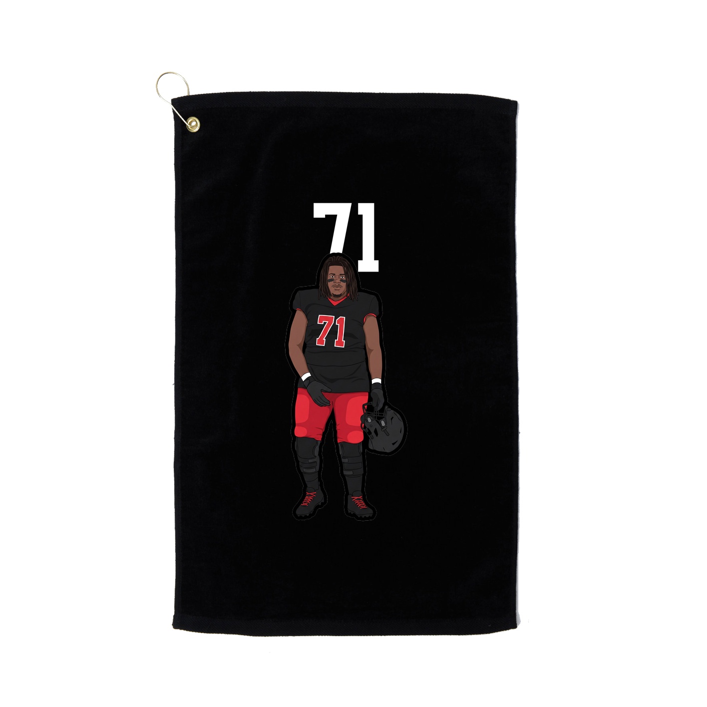 Golf Towel — Number Top in Black