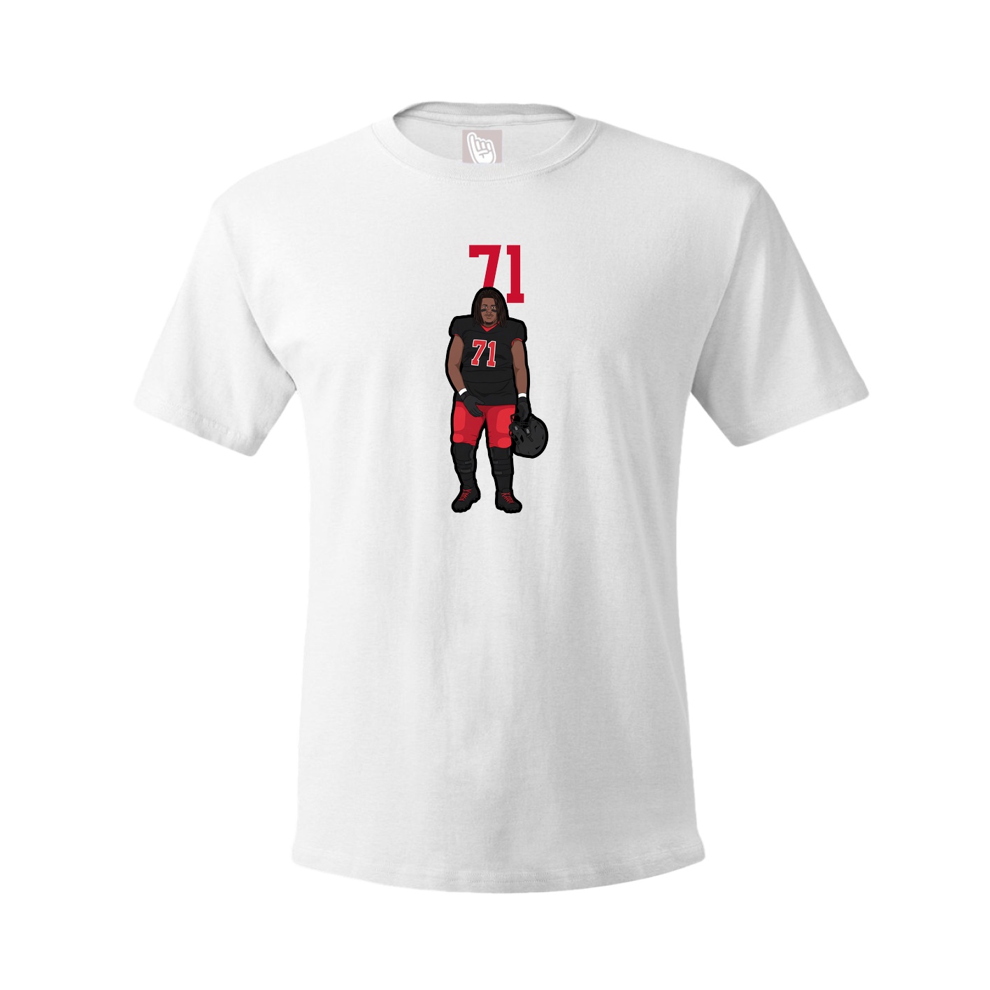 Youth Tee — Number Top in White