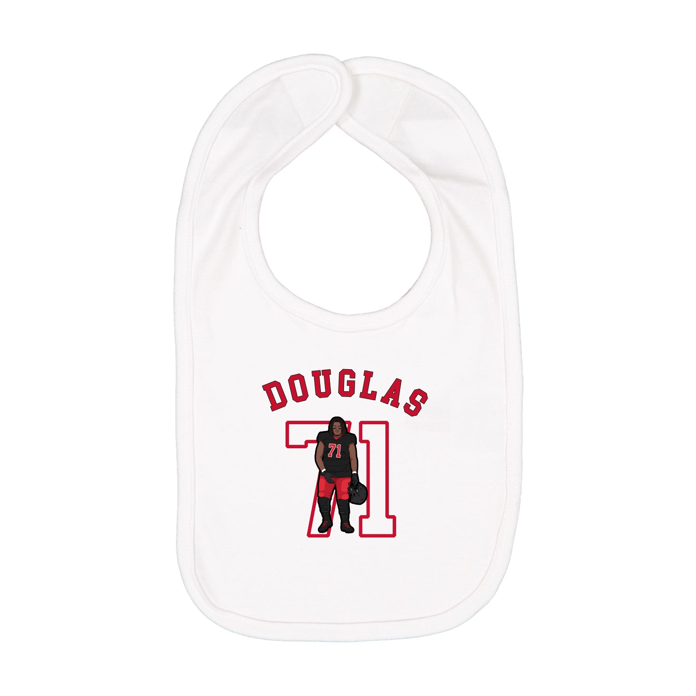 Infant Bib — Shirsey Arch in White
