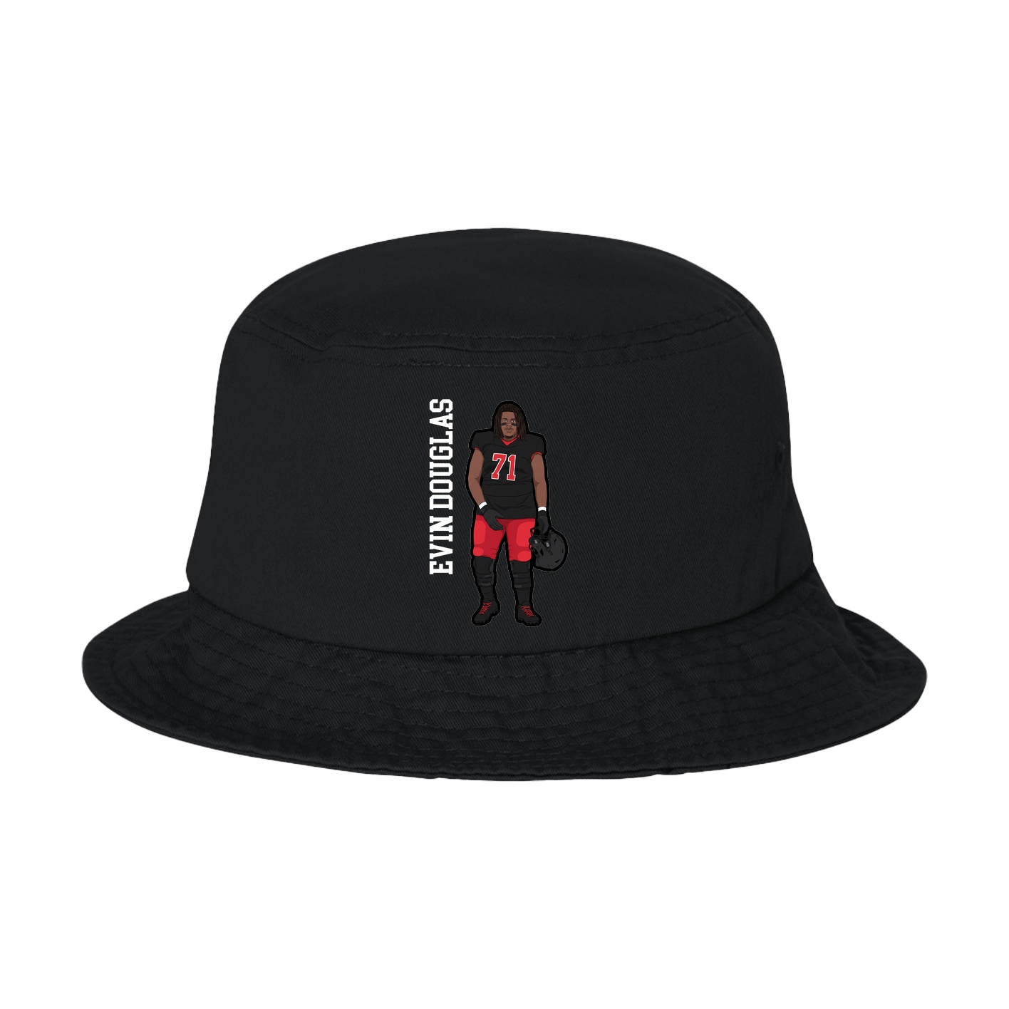 Bucket Cap — Name Vertical in Black