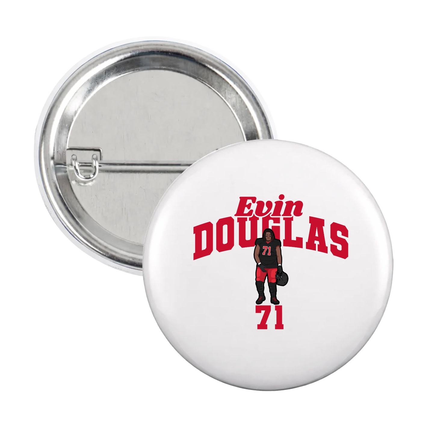 Game Day Button — Signature Arch in White