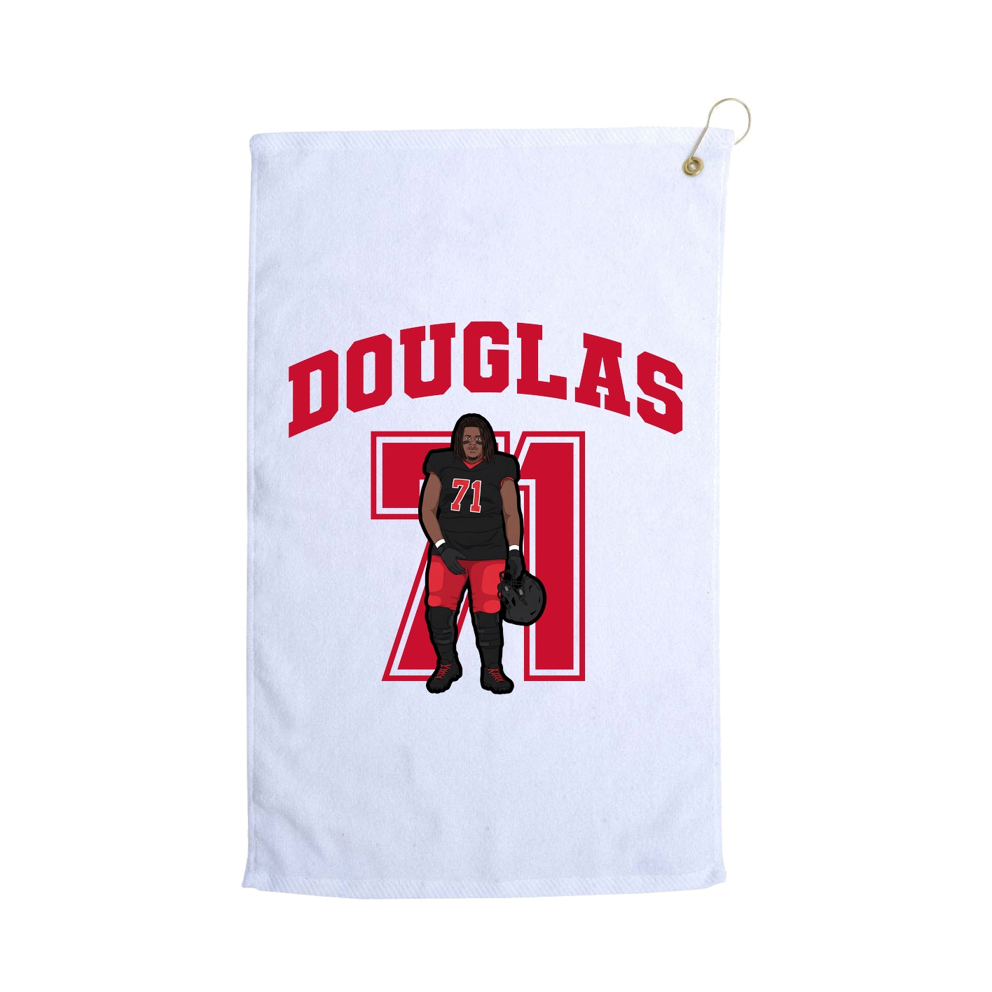 Golf Towel — Number in White
