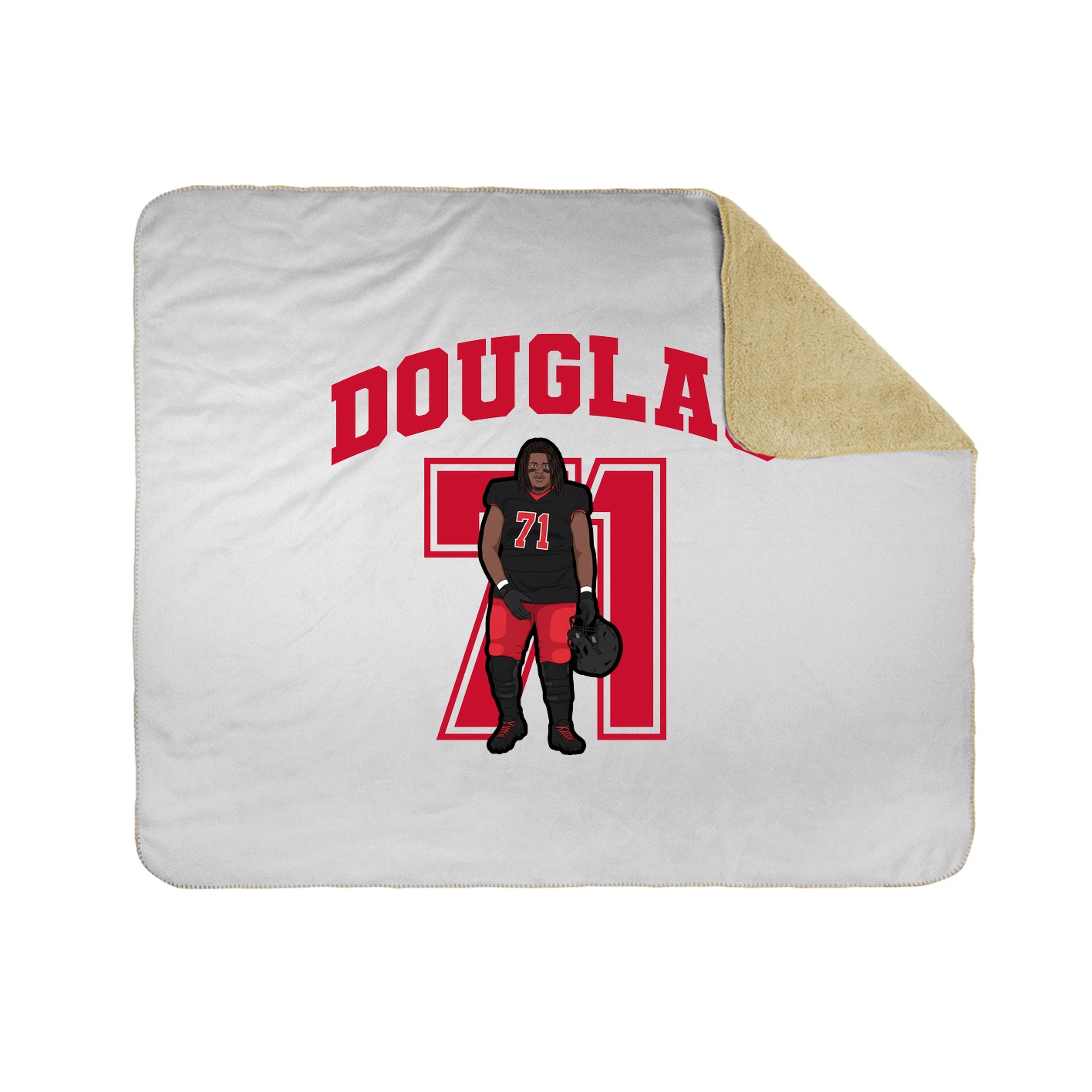 Throw Blanket — Number in White