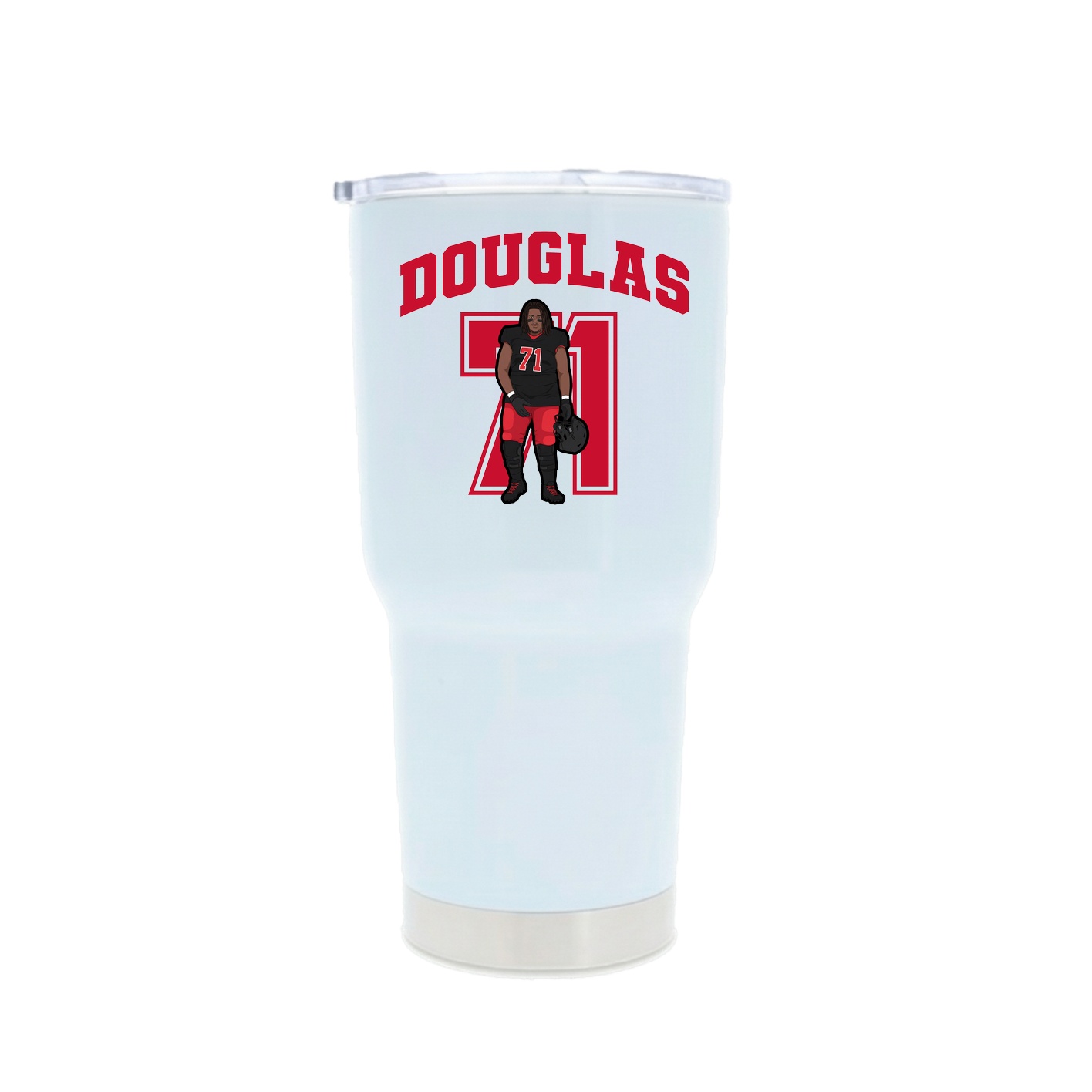 30oz Stainless Steel Tumbler — Number in White