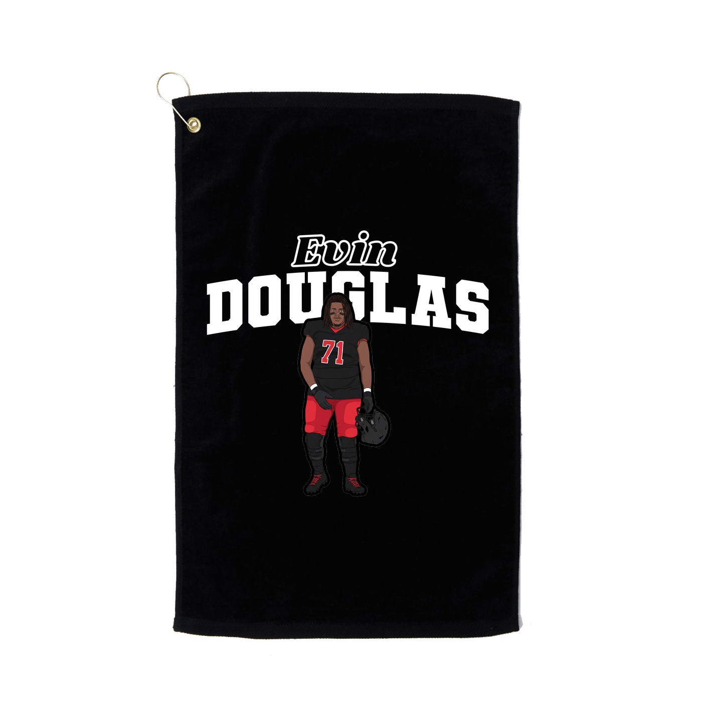 Golf Towel — Name Arch in Black