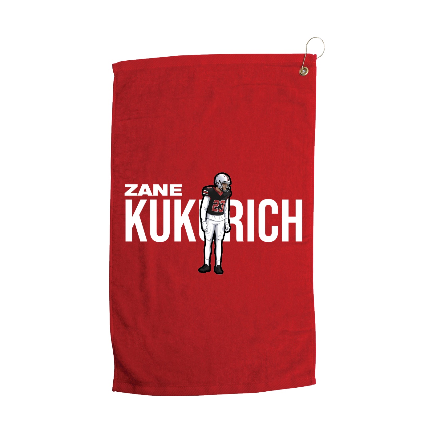 Golf Towel — Player Name in Red