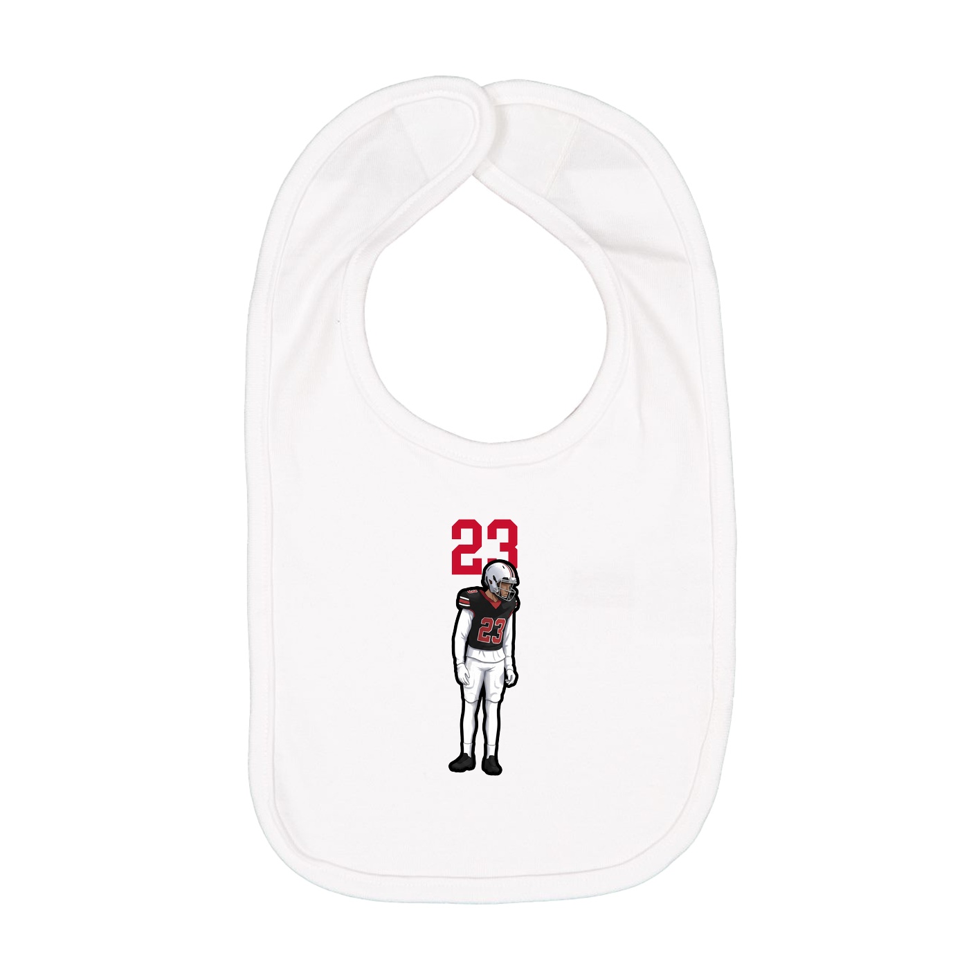 Infant Bib — Number Top in White