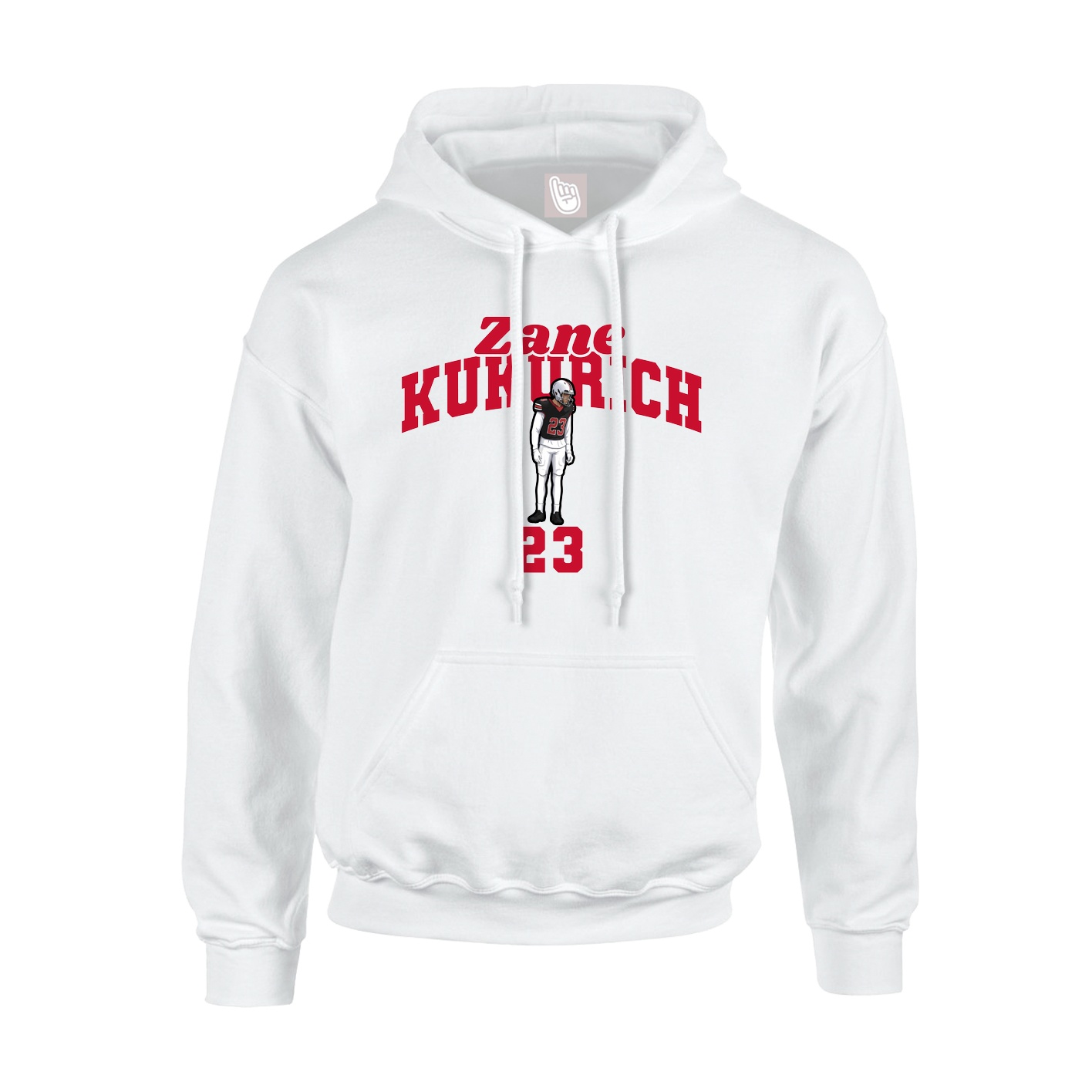 Hoodie — Signature Arch in White