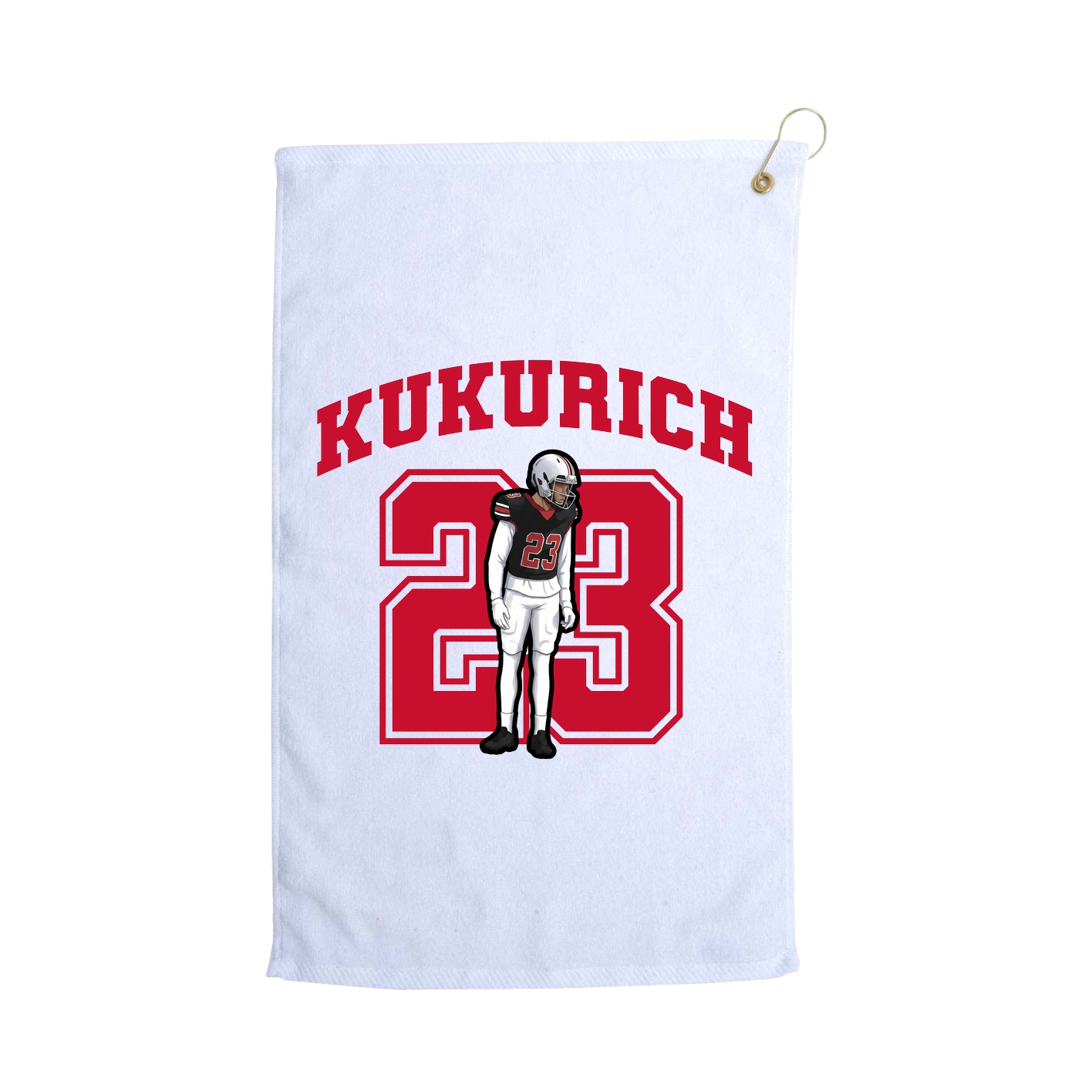 Golf Towel — Number in White