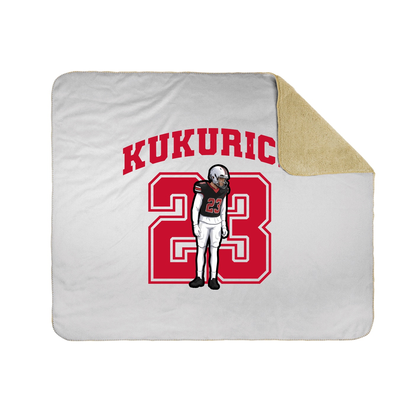 Throw Blanket — Number in White