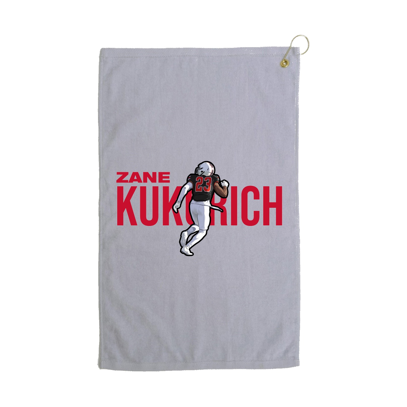 Golf Towel — Player Name in Grey