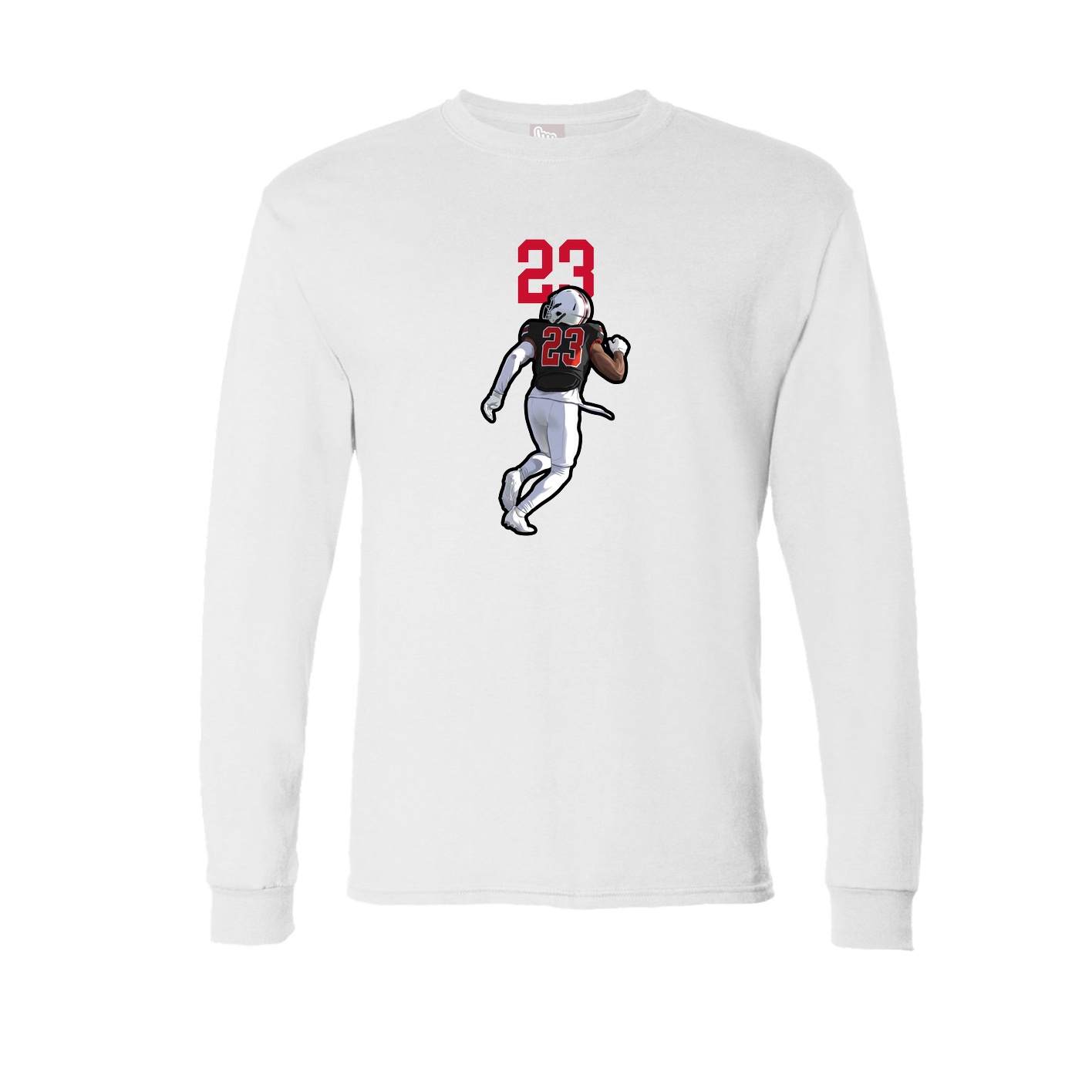 Long Sleeve Tee — Number Top in White