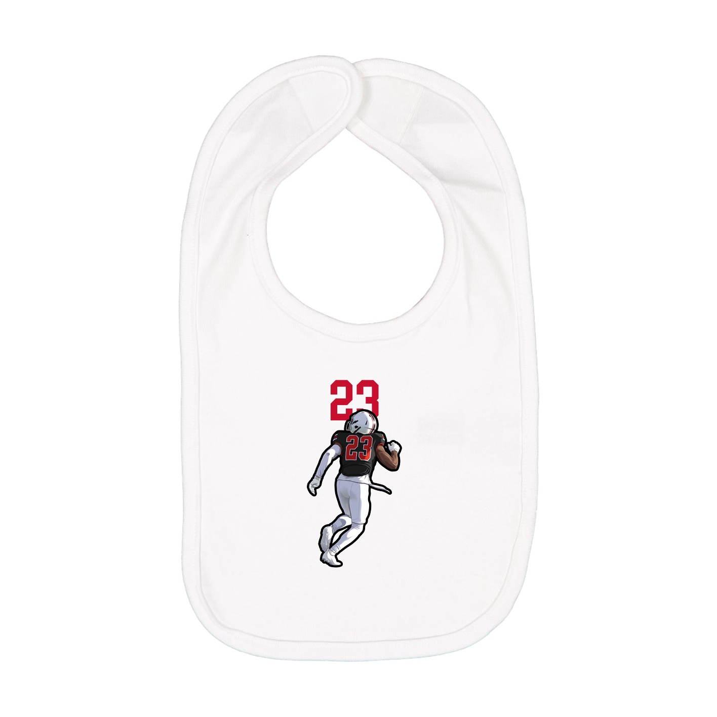 Infant Bib — Number Top in White