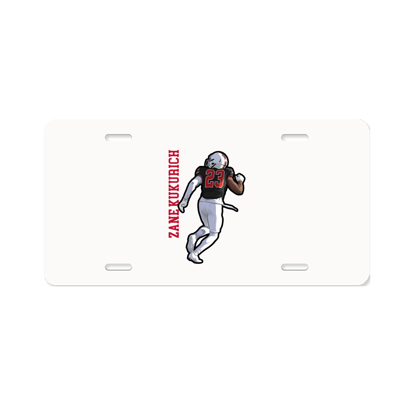 License Plate — Name Vertical in Classic