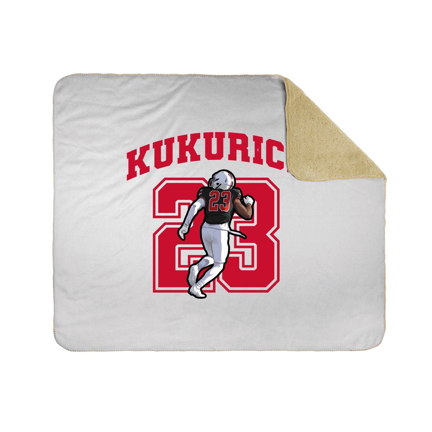 Throw Blanket — Number in White