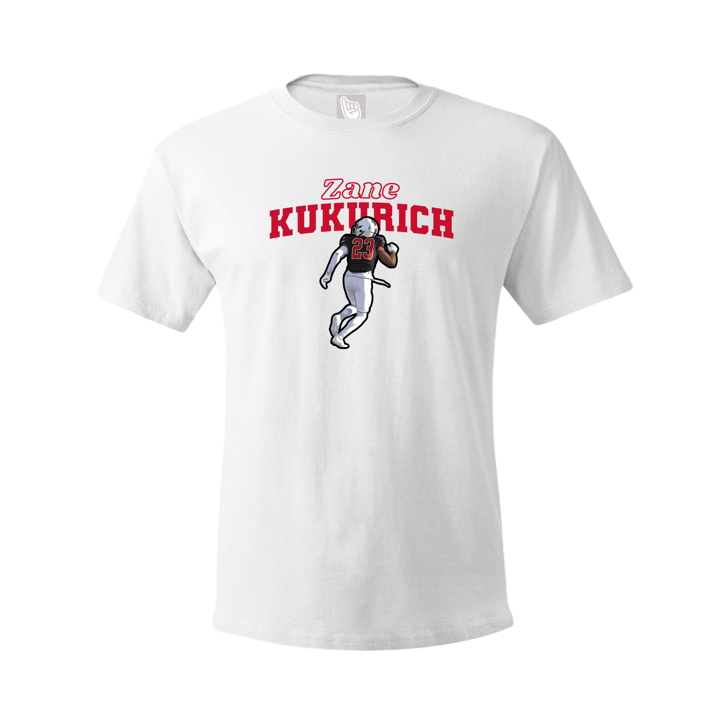 Youth Tee — Name Arch in White