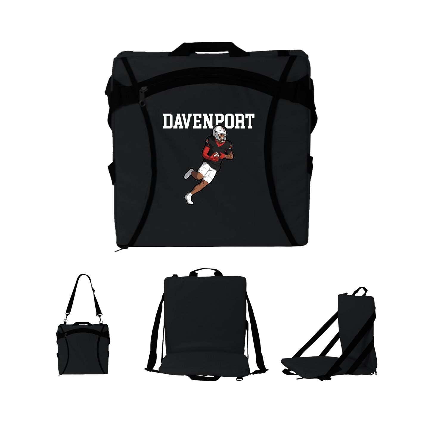 Folding Stadium Seat — Shirsey in Black