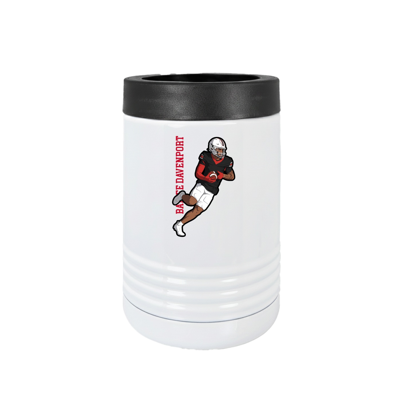 Beverage Holder — Name Vertical in White
