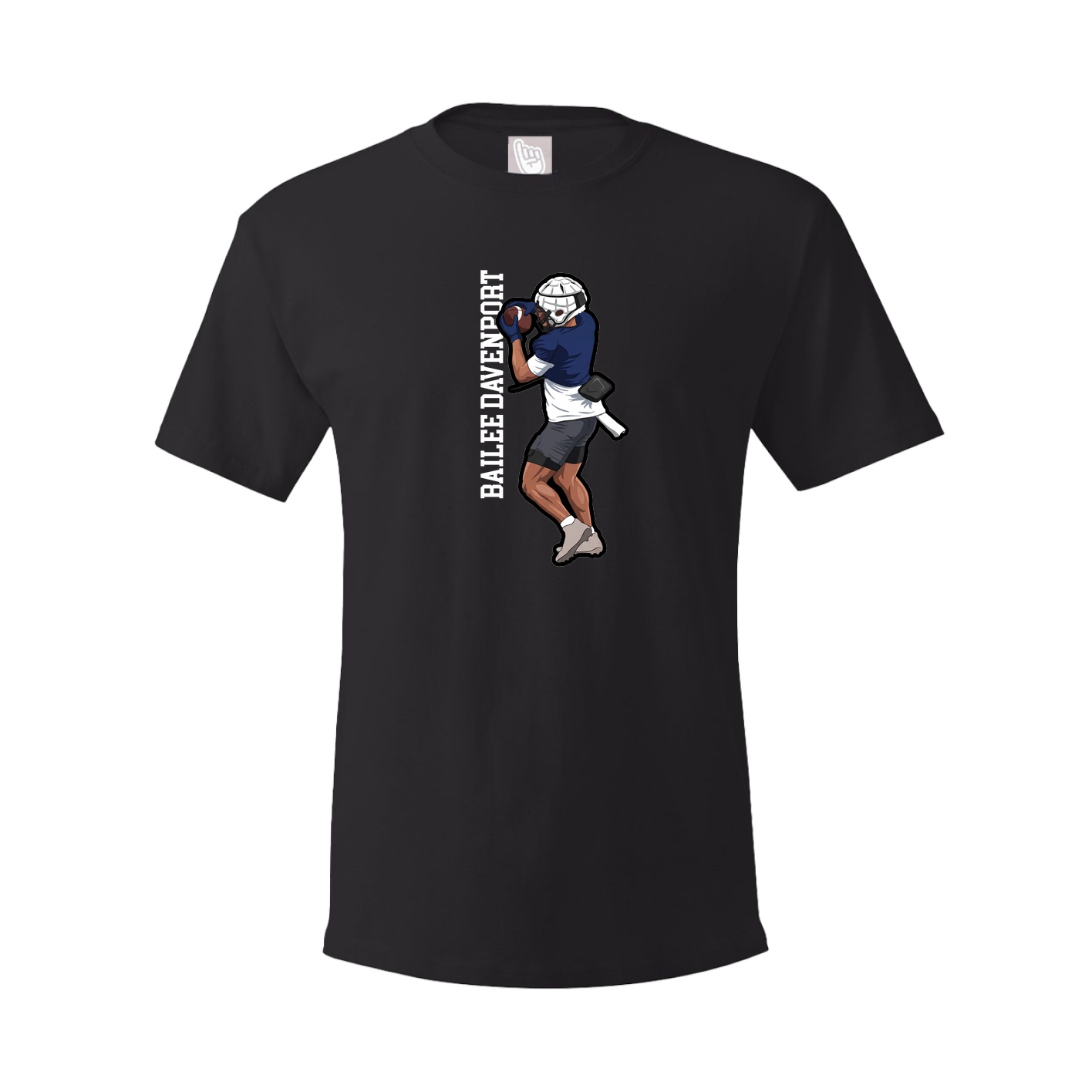 Tee — Name Vertical in Black