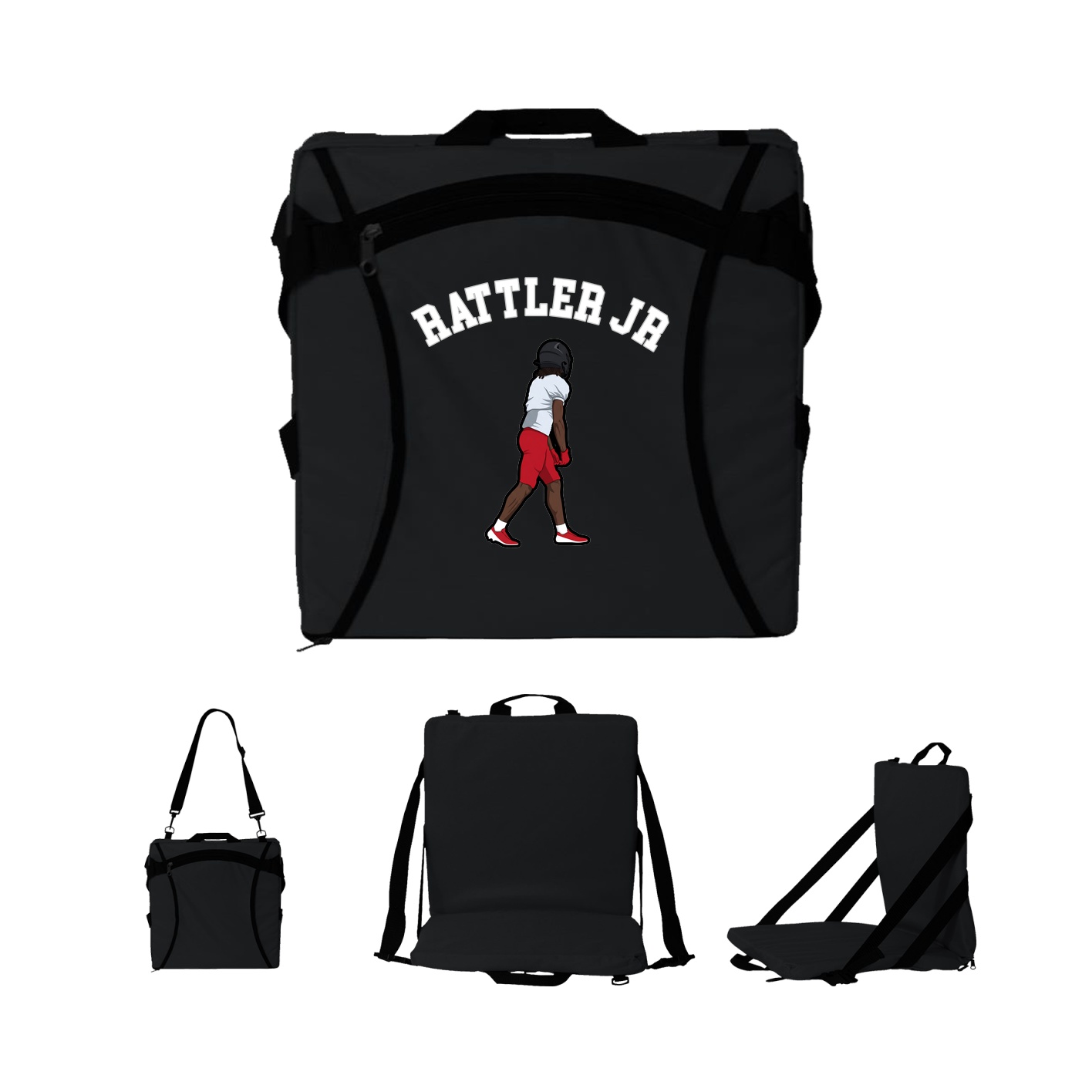 Folding Stadium Seat — Shirsey Arch in Black