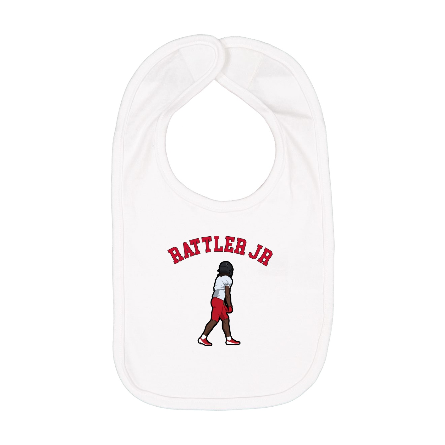 Infant Bib — Shirsey Arch in White