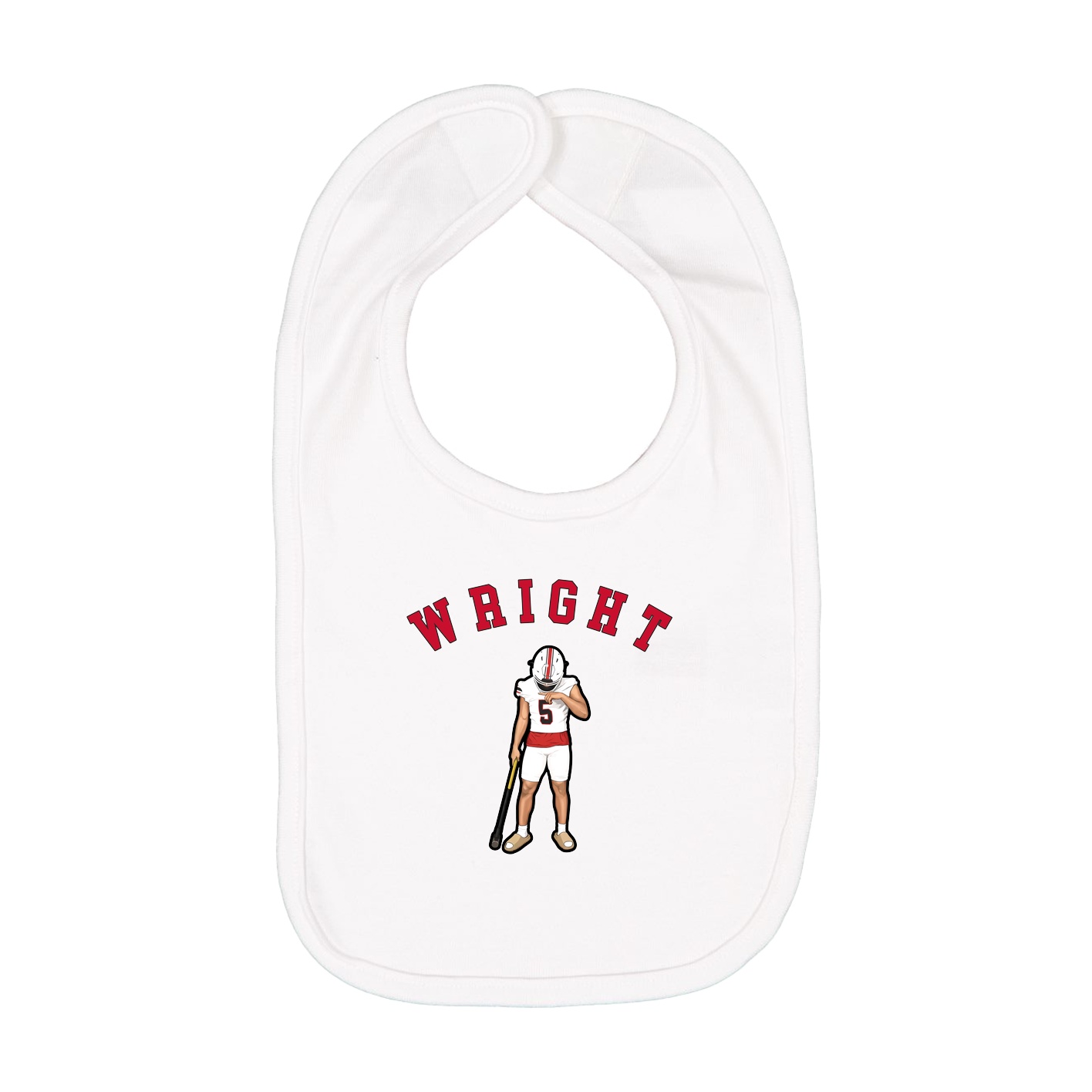 Infant Bib — Shirsey Arch in White