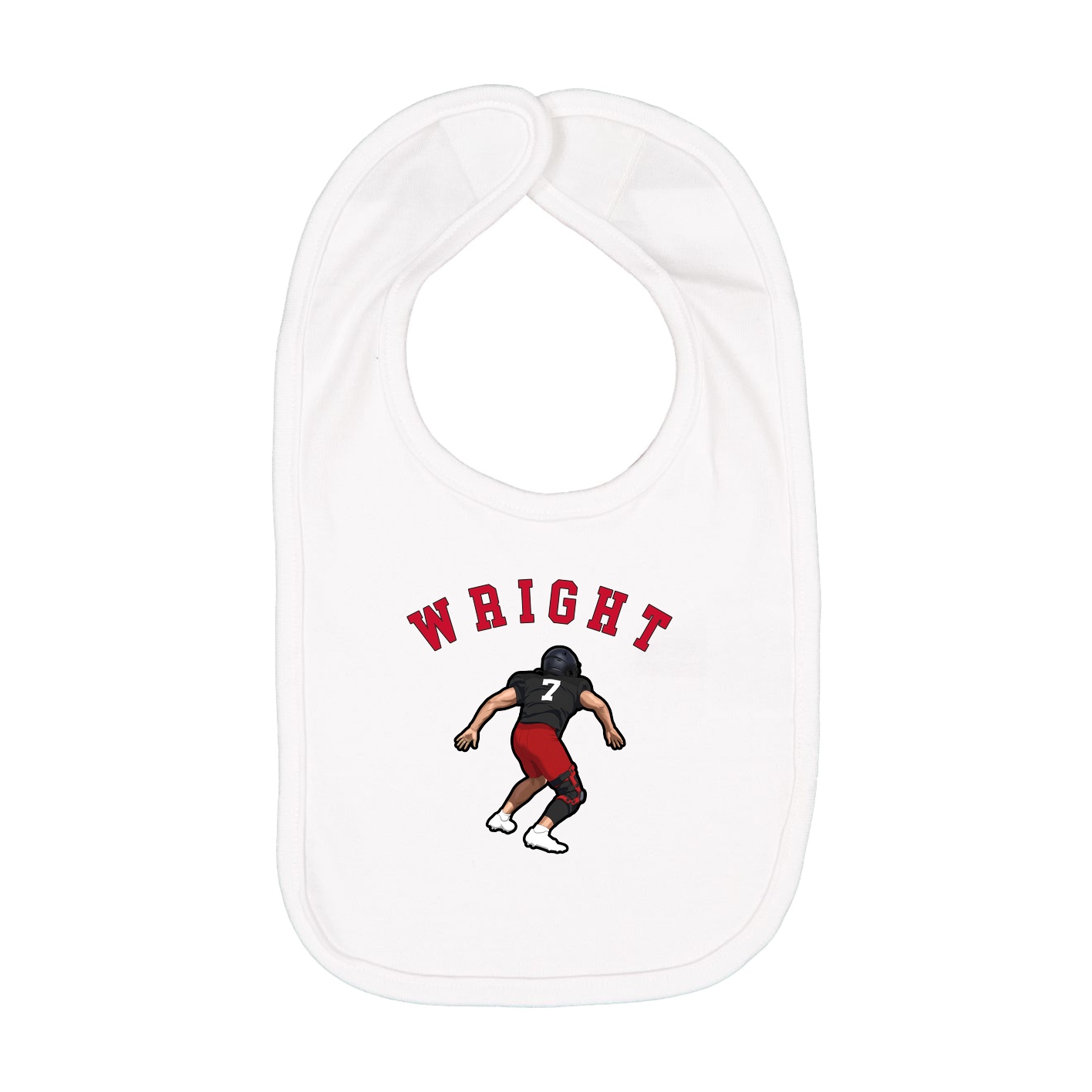 Infant Bib — Shirsey Arch in White